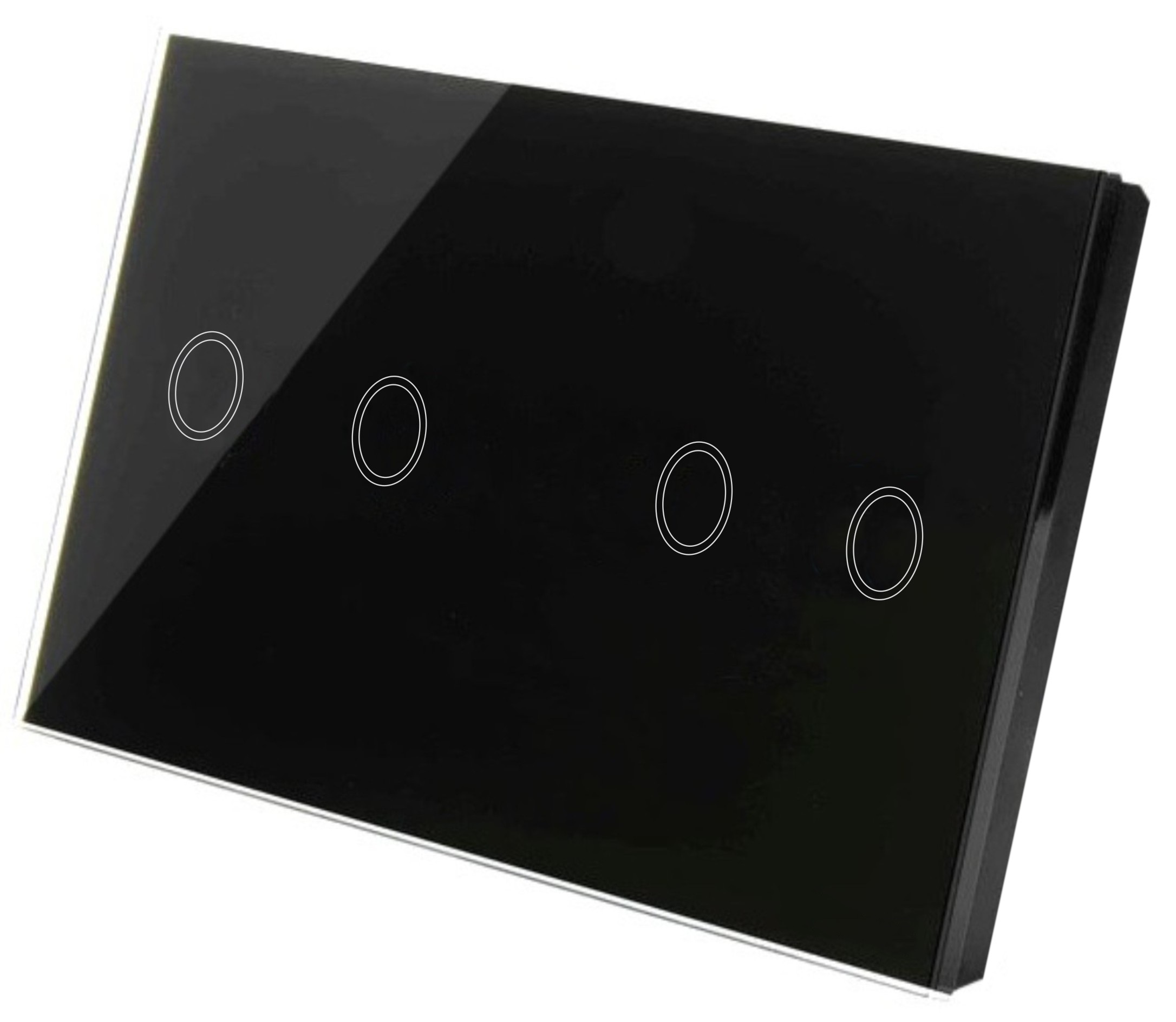 Włącznik Światła Dotykowy Szklany Duży Panel 2+2