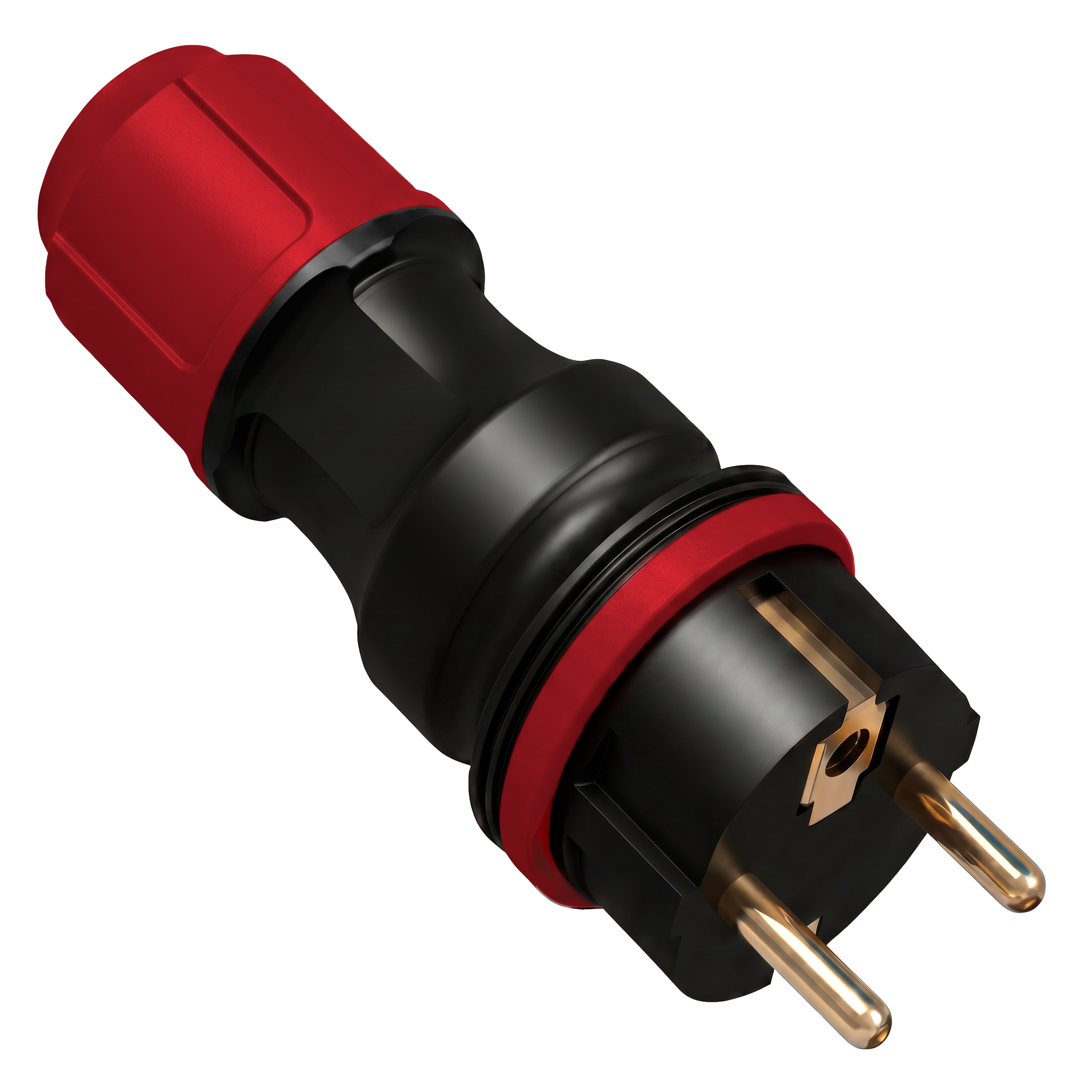 WTYCZKA ELEKTRYCZNA HERMETYCZNA GUMOWA IP54 16A 230V UNI-SCHUKO Z DŁAWIKIEM