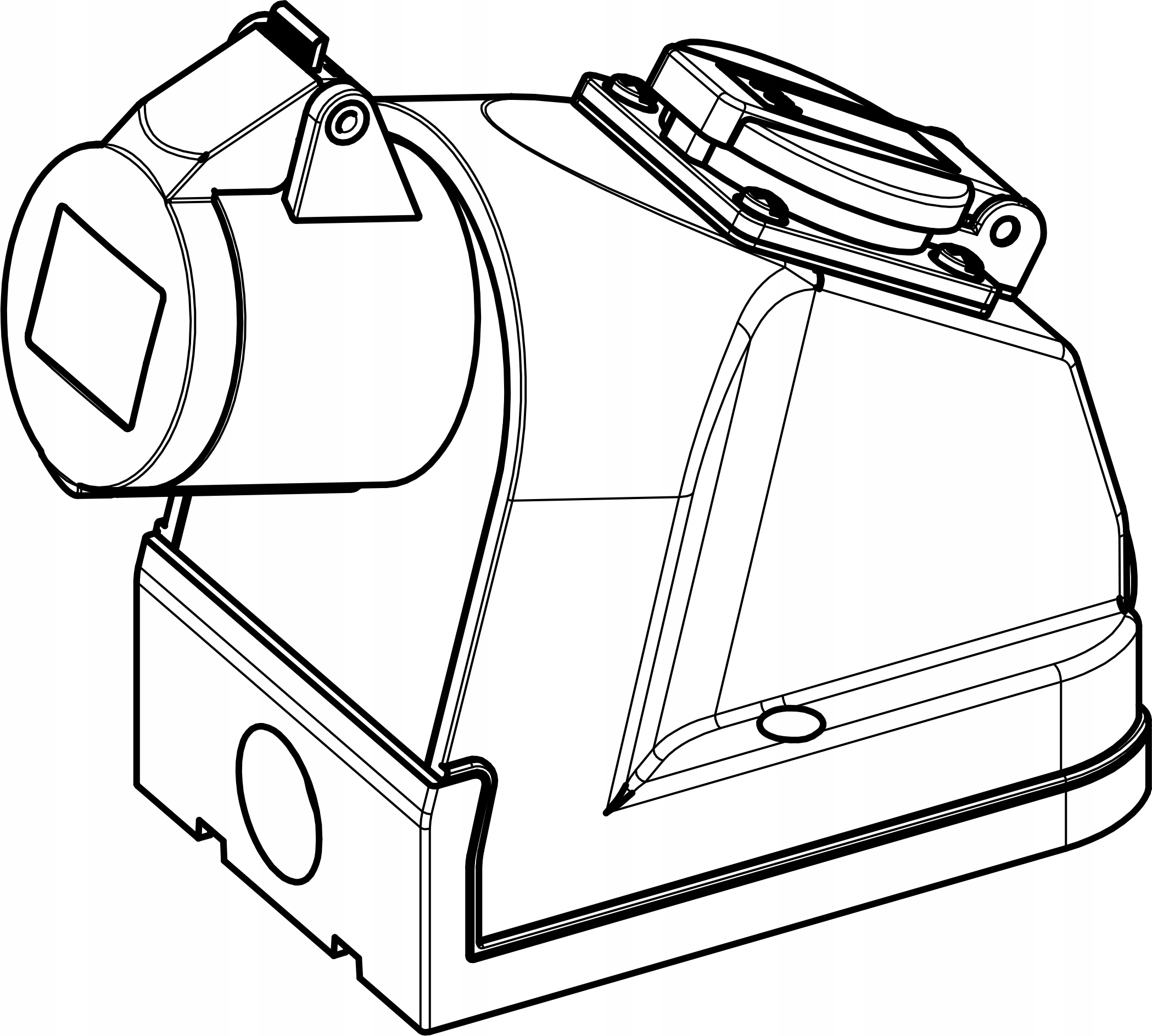 Gniazdo Siłowe Stałe Kombi 16A 5P + 230V IP44 16/5