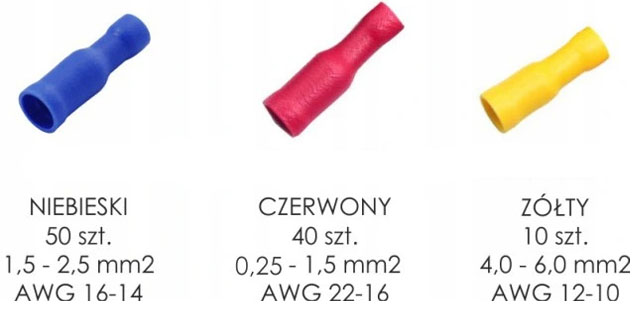 Konektor Izolowany Rozgałęźny 6,4 100sztuk 0,5-6,0