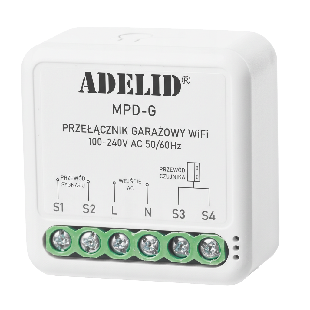 Przekaźnik sterownik do bramy garażowej wjazdowej WiFi + czujnik