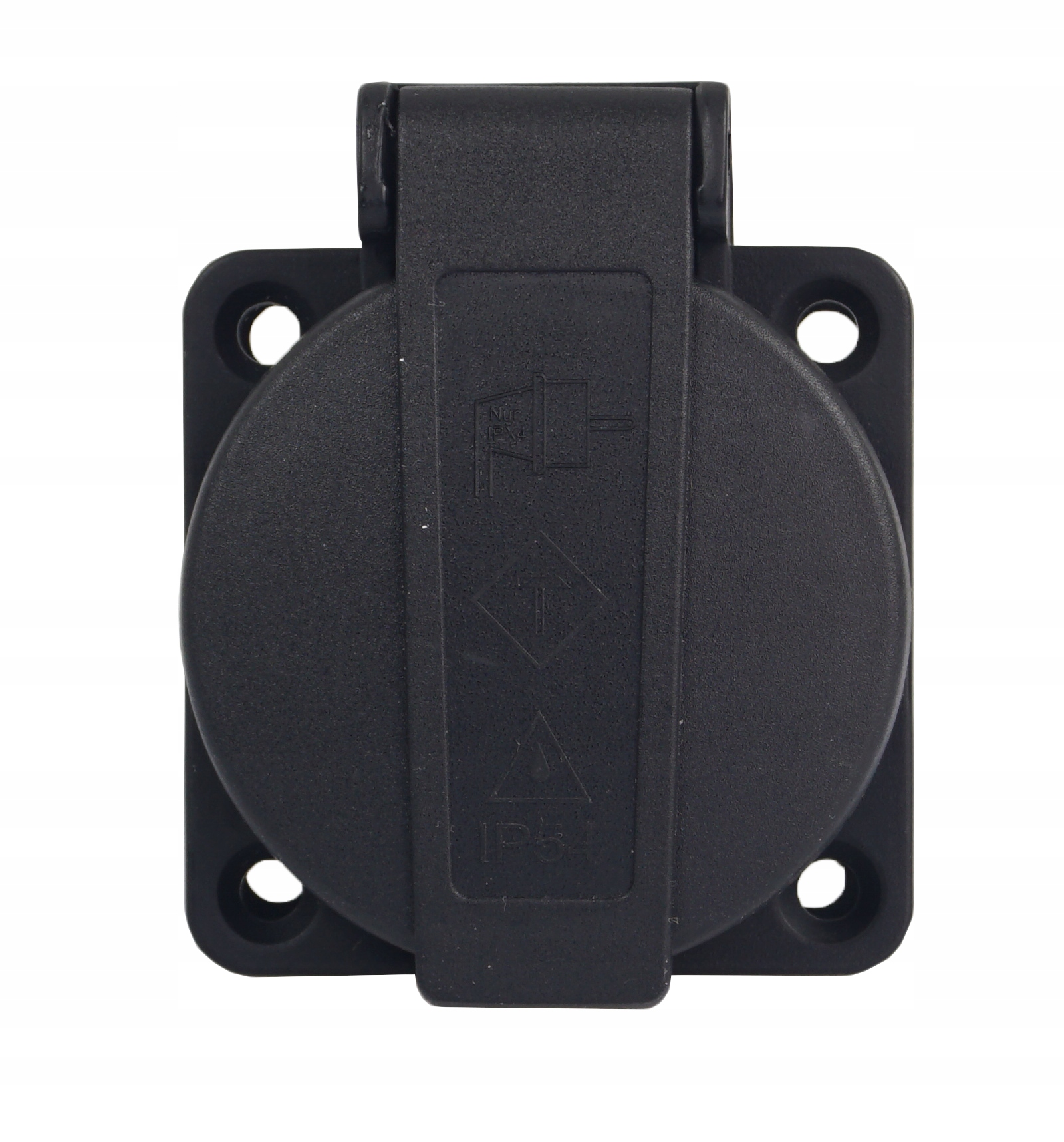 Gniazdo Tablicowe Wtyczkowe Czarne 16A 230V IP54