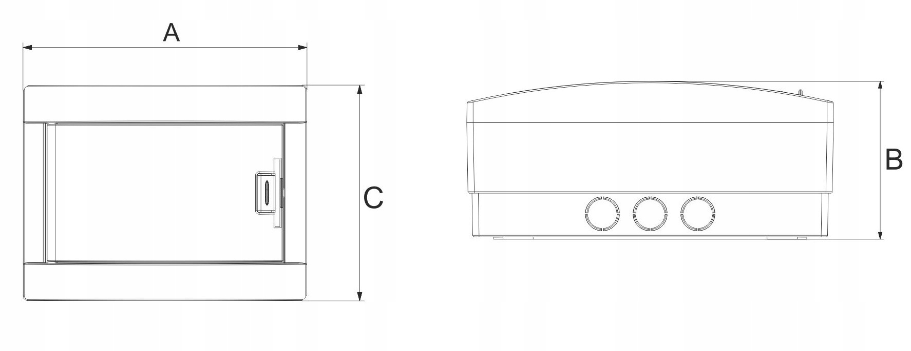 Rozdzielnica natynkowa skrzynka 4- modułowa plastikowa 1x 4 IP40