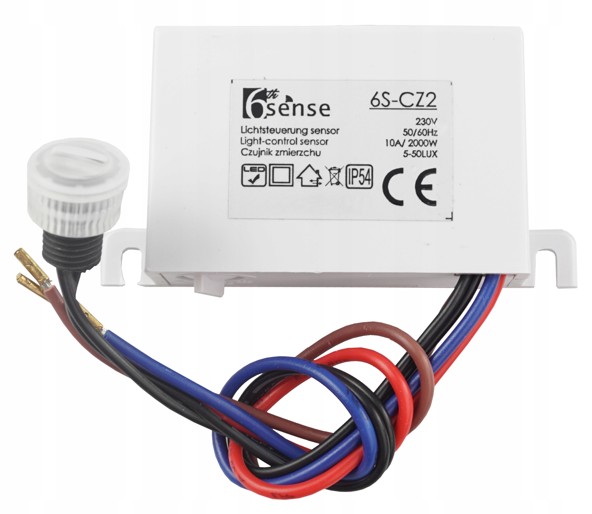 Czujnik Zmierzchowy Zmierzchu 2000W Sonda Zew. LED