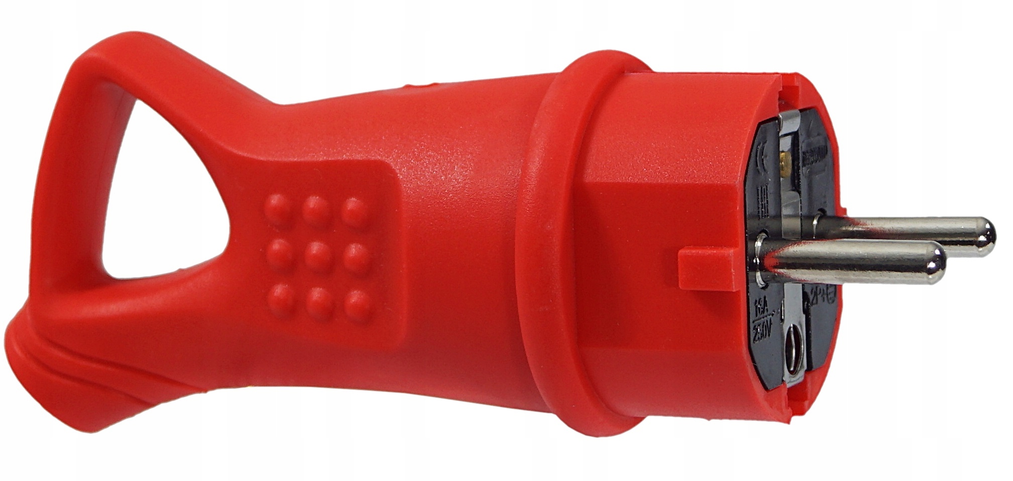 Wtyczka gumowa 16A 230V IP44 z uchwytem na kabel