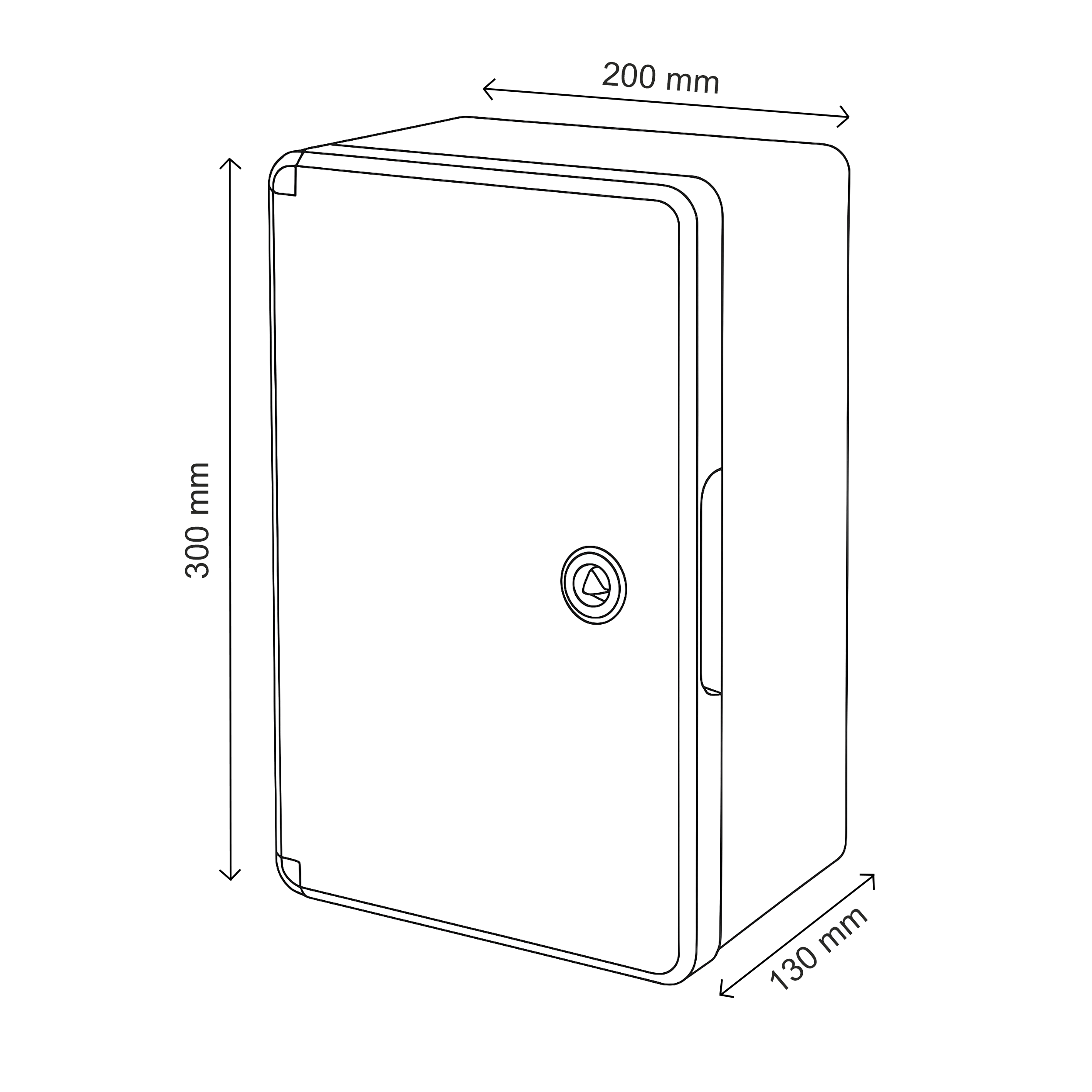 ROZDZIELNIA OBUDOWA ELEKTRYCZNA ABS IP65 300x200x130 CZARNA