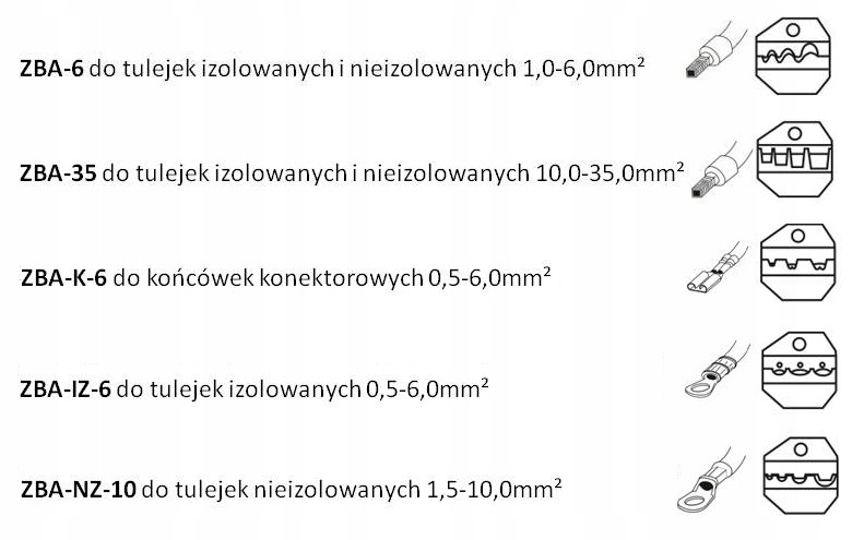 Zaciskarka Praska Do Kabli Tulejek Końcówek 0,5-16