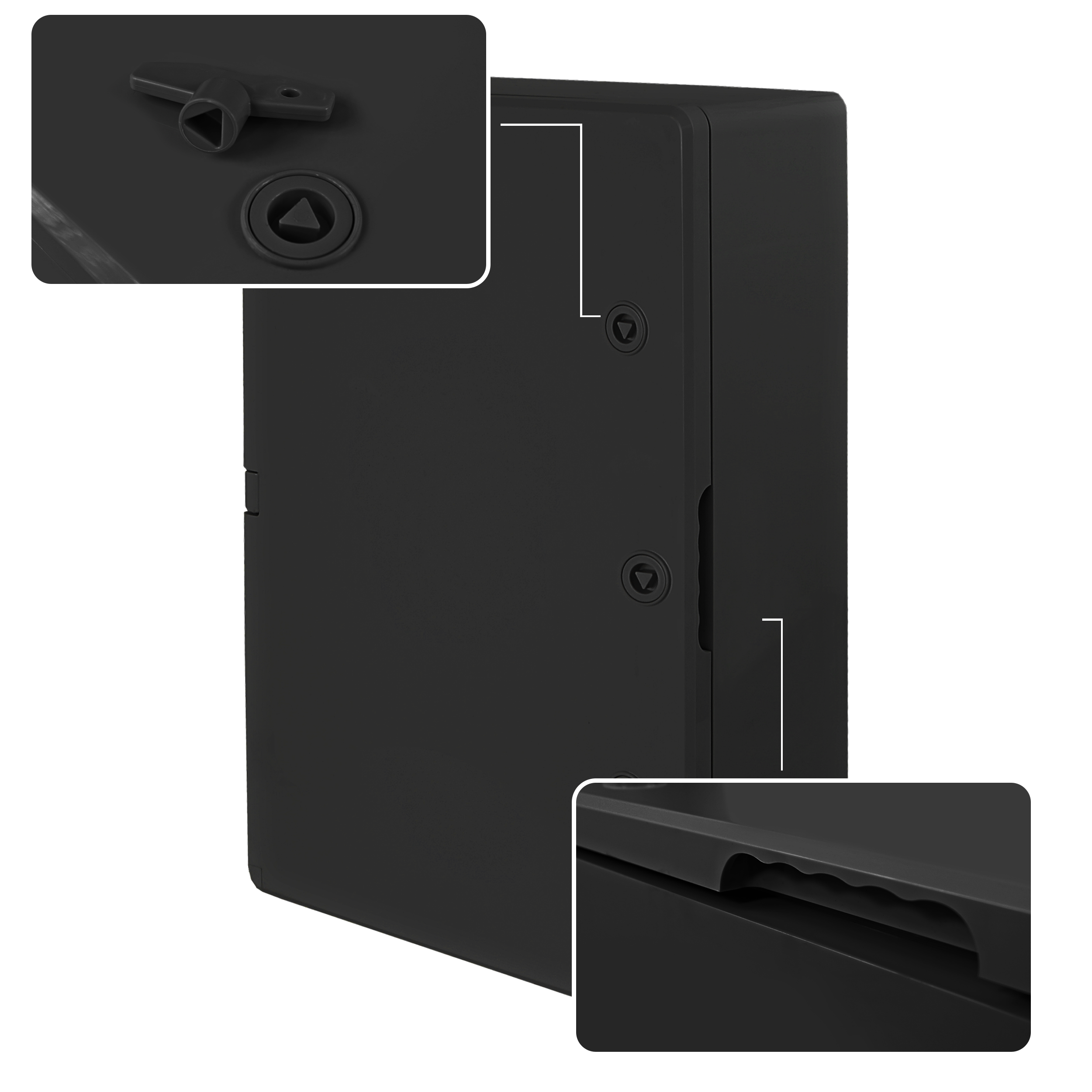 ROZDZIELNIA OBUDOWA ELEKTRYCZNA ABS IP65 400x300x220 CZARNA