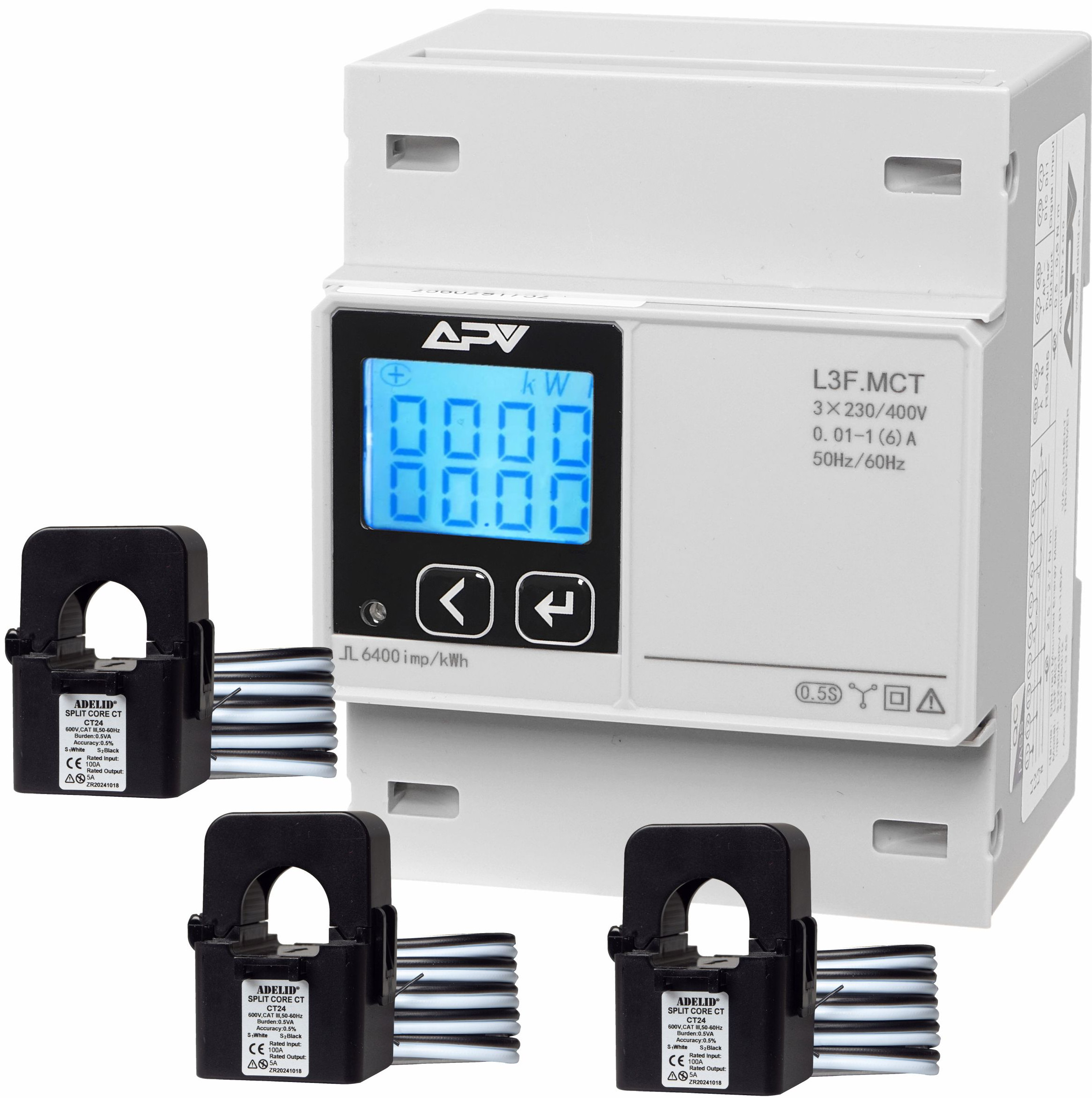 LICZNIK ENERGII DWUKIERUNKOWY 3 FAZ PRZEKŁADNIKOWY MODBUS RS485 100-600A