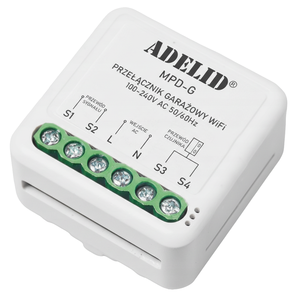 Przekaźnik sterownik do bramy garażowej wjazdowej WiFi + czujnik