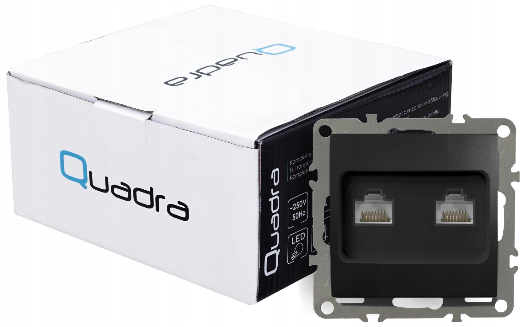 QUADRA Gniazdo komputerowe podwójne LAN RJ45x2