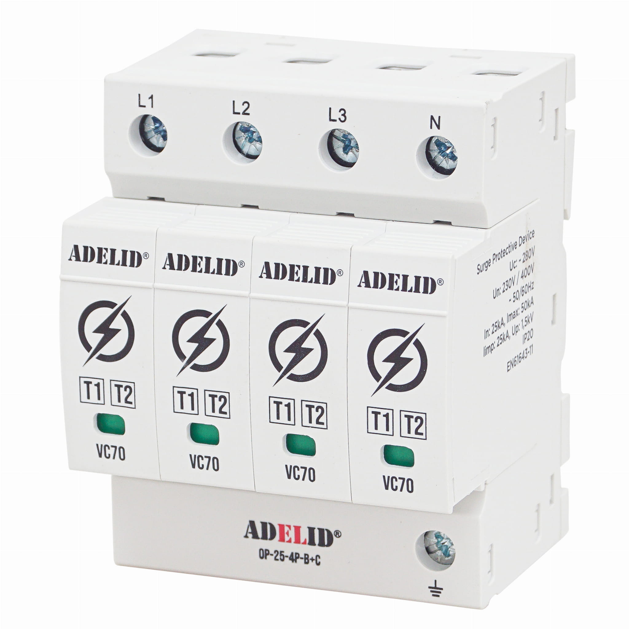 Ogranicznik Przepięć Adelid T1+T2 Przeciwprzepieciowy 280V