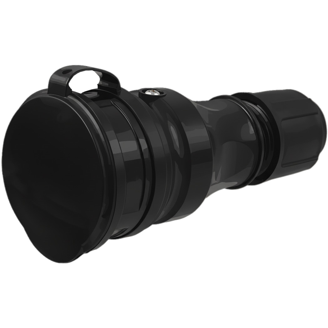 GNIAZDO PRZENOŚNE HERMETYCZNE GUMOWE IP54 16A 230V Z DŁAWIKIEM I KLAPKĄ