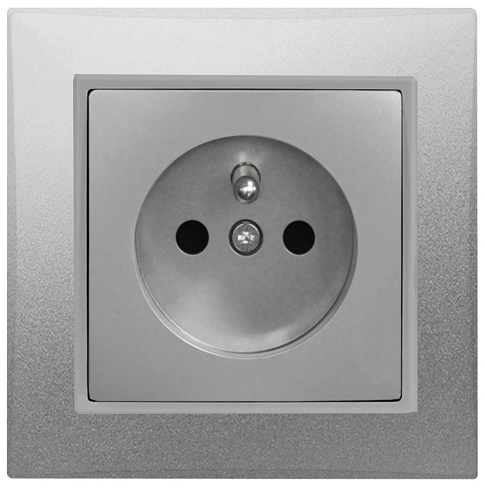 GNIAZDO ELEKTRYCZNE Z BOLCEM SZARE POJEDYNCZE