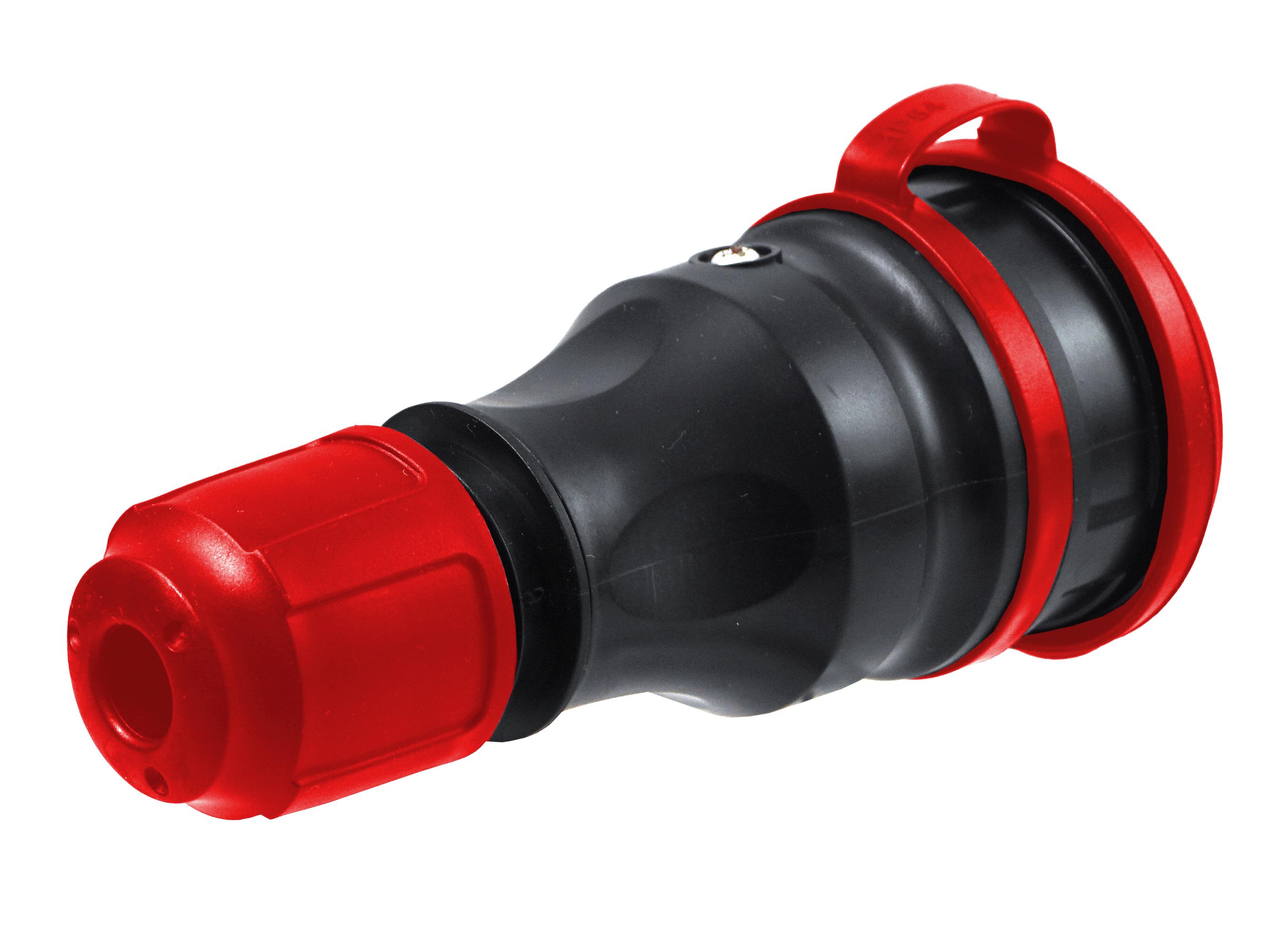 GNIAZDO PRZENOŚNE HERMETYCZNE GUMOWE IP54 16A 230V SCHUKO Z DŁAWIKIEM I KLAPKĄ