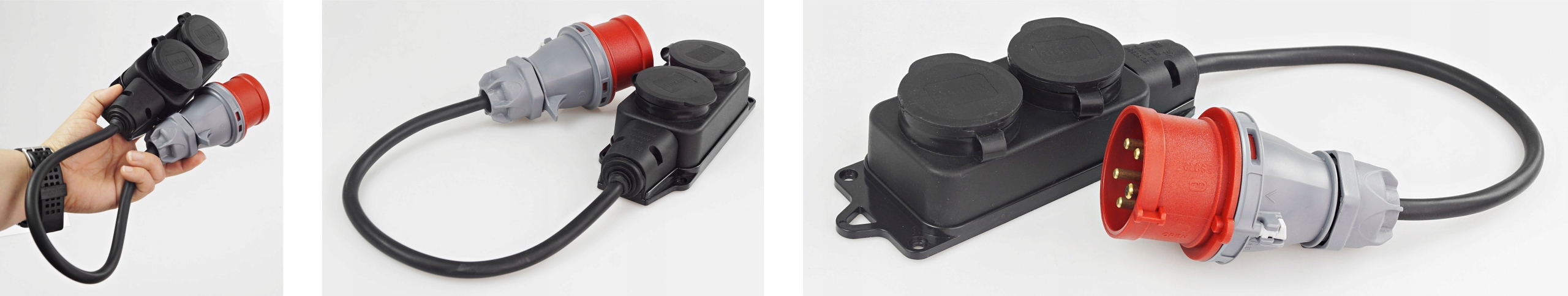 Adapter Siłowy Redukcja Przejściówka  32A Dwójnik