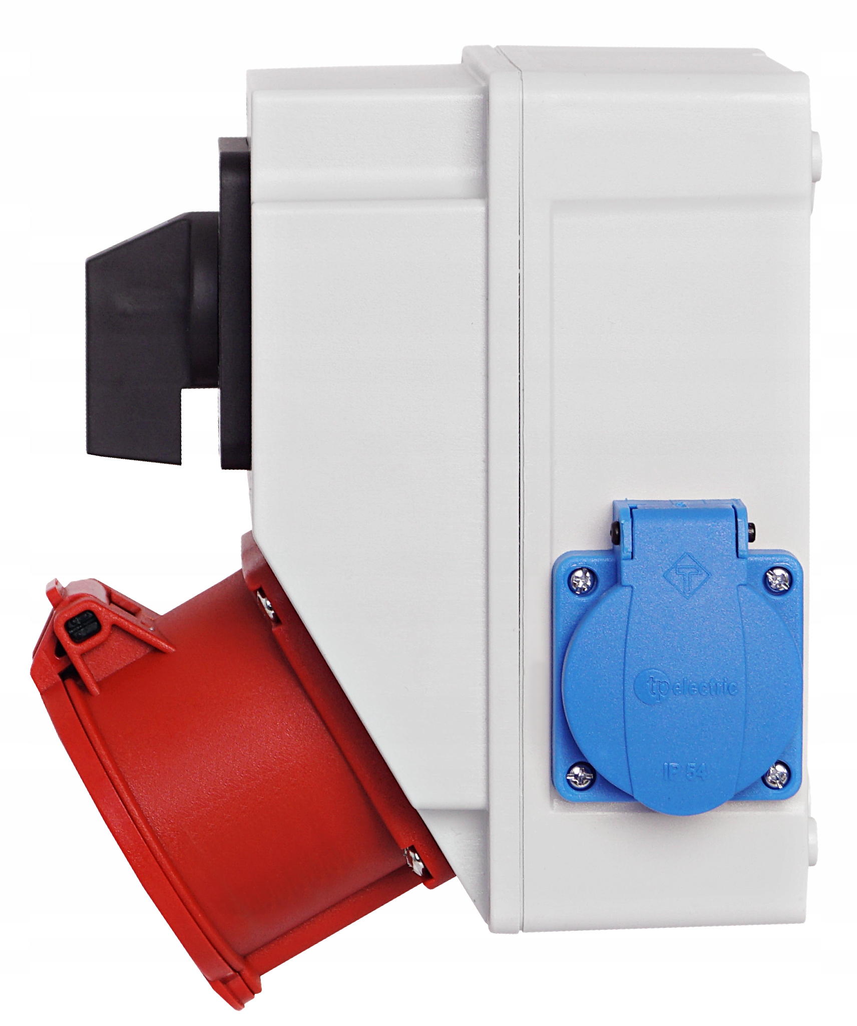 Rozdzielnica RSJ 1x 32A 5P, 2x 230V, z łącznikiem L-0-P