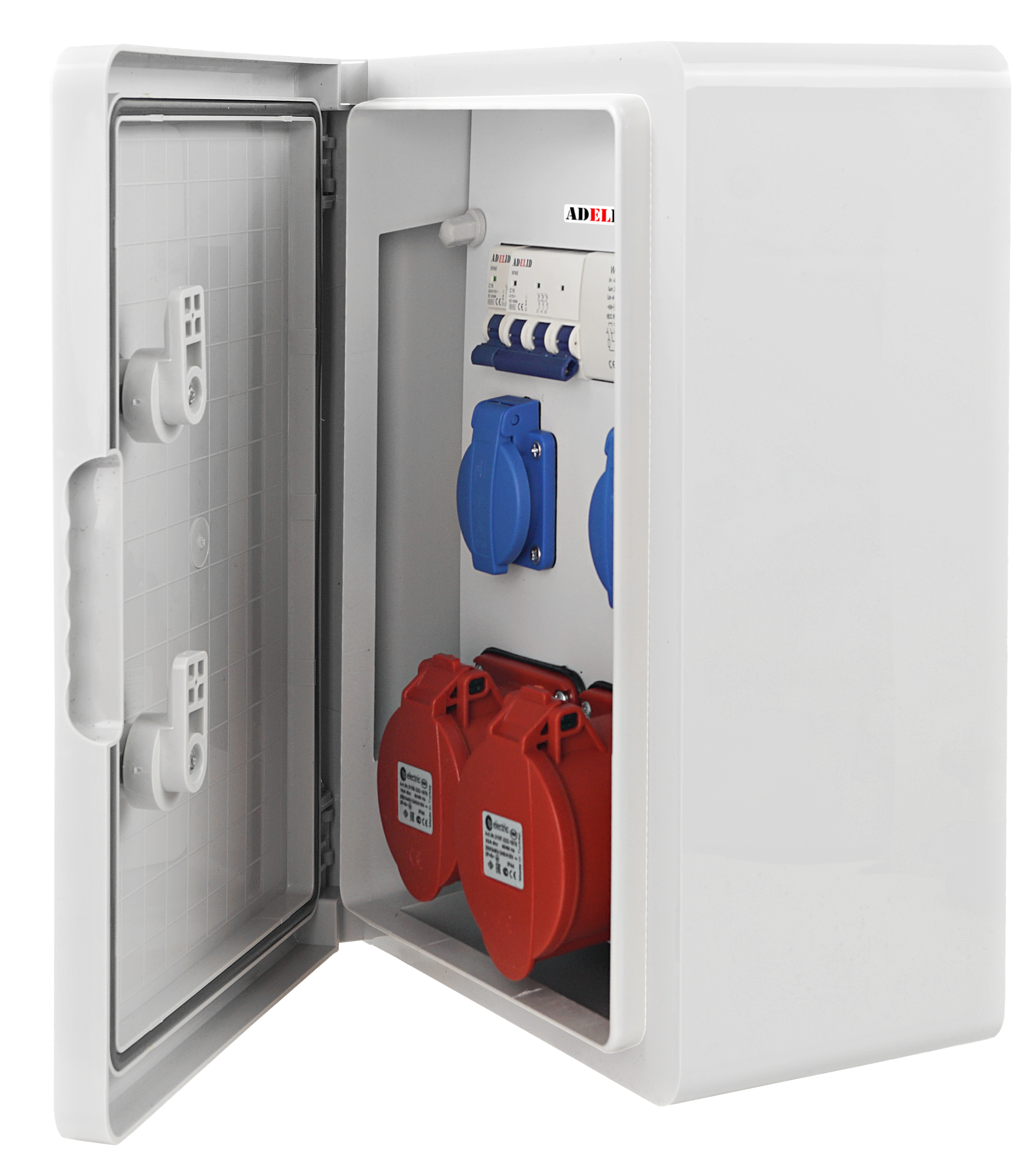 RSZ Rozdzielnia elektryczna ABS, 1x32A*5, 1x16A*5, 2x230v z różnicówką 40A, zabezpieczona 16A "C"