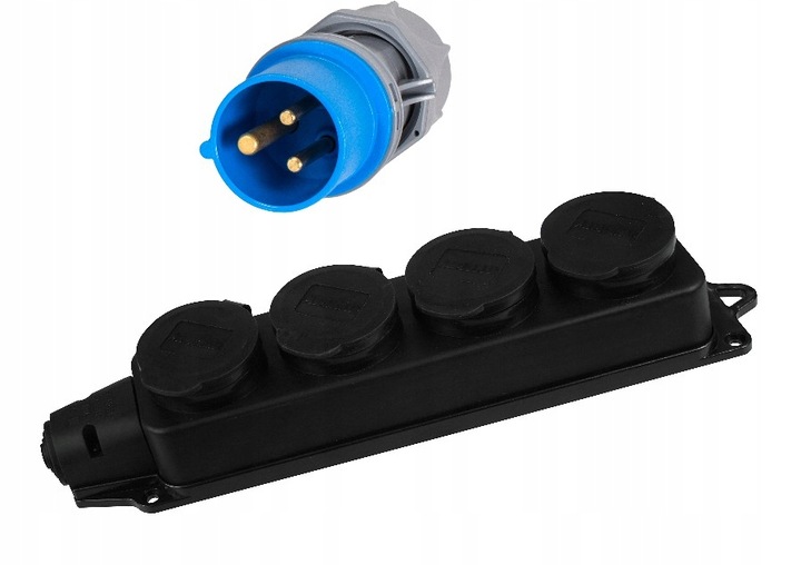 ADAPTER REDUKCJA CAMPING 16A - CZWÓRNIK 230V 10M