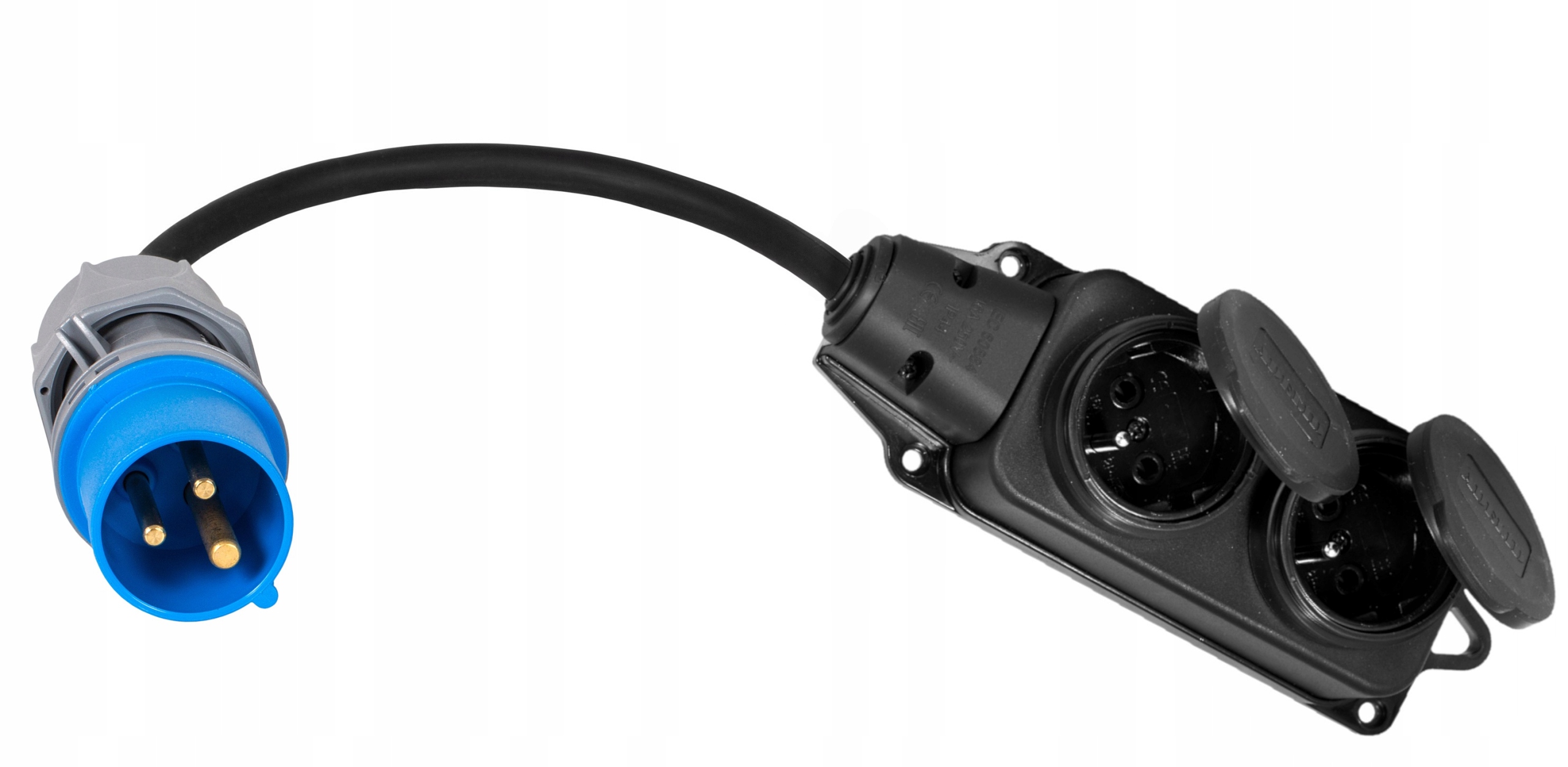 Adapter Redukcja Camping Przejściówka 16A 2X 230V