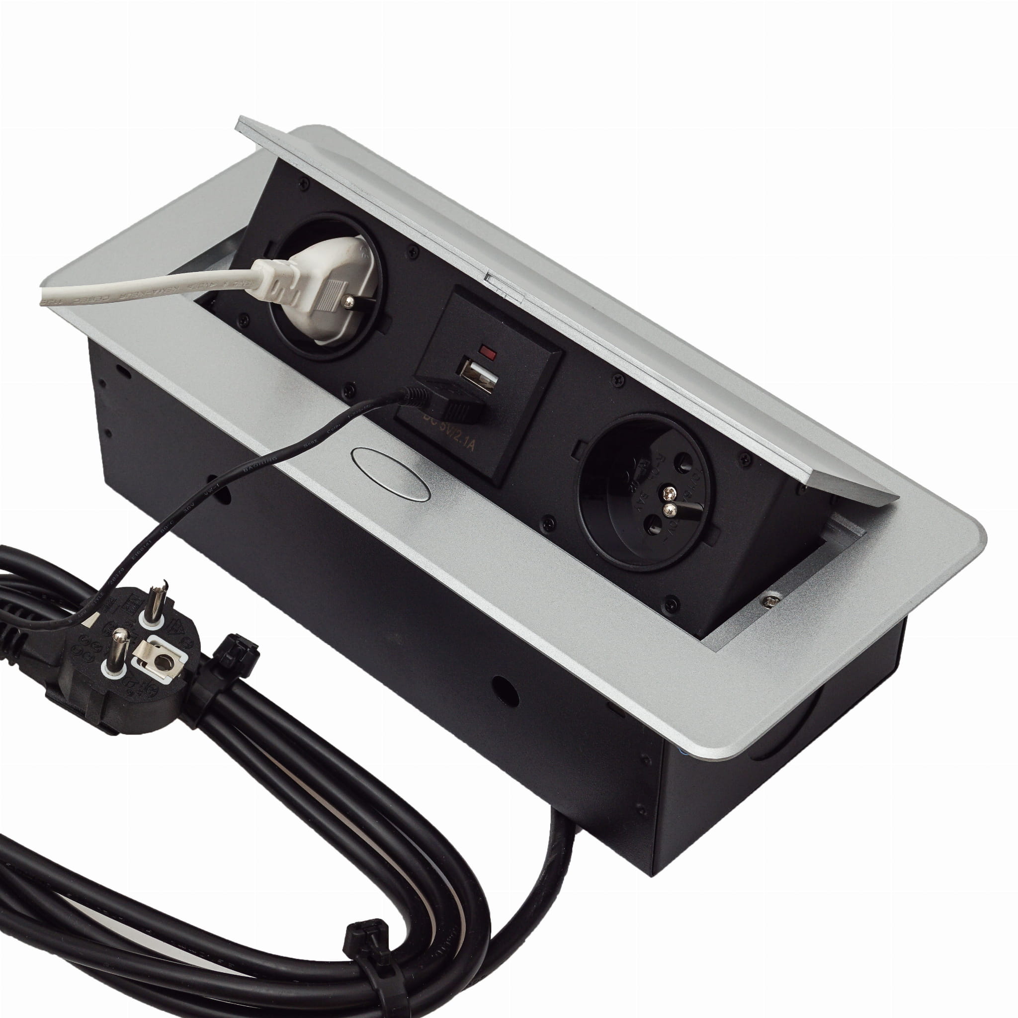 Gniazdo Wpuszczane Chowane W Blat Nablatowe 2x Usb