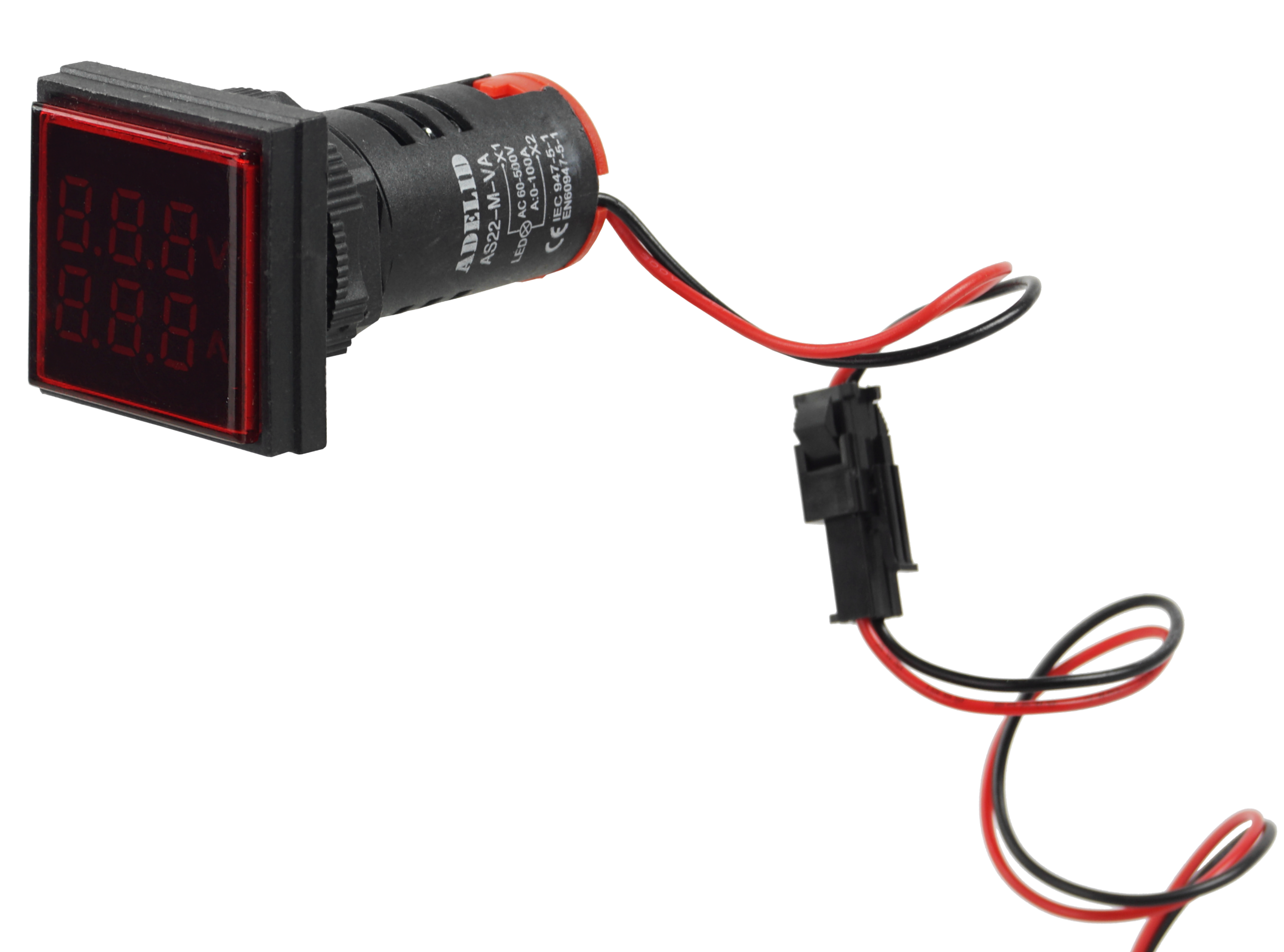Amperomierz Woltomierz Cyfrowy Tablicowy 100A 500V