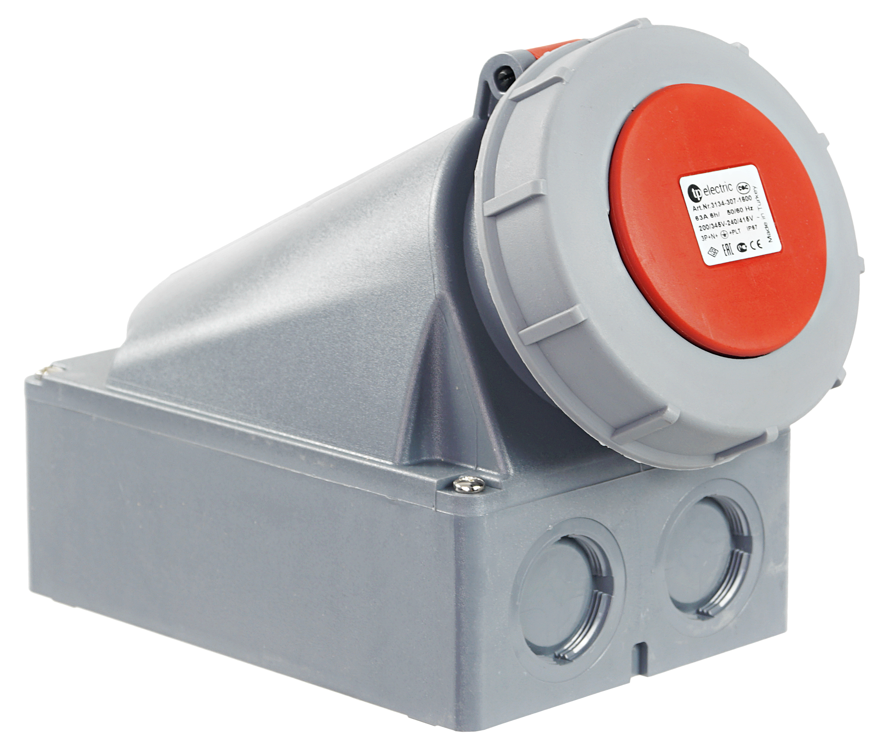 Gniazdo siłowe stałe 63A 5P 400V siła IP67 63/5