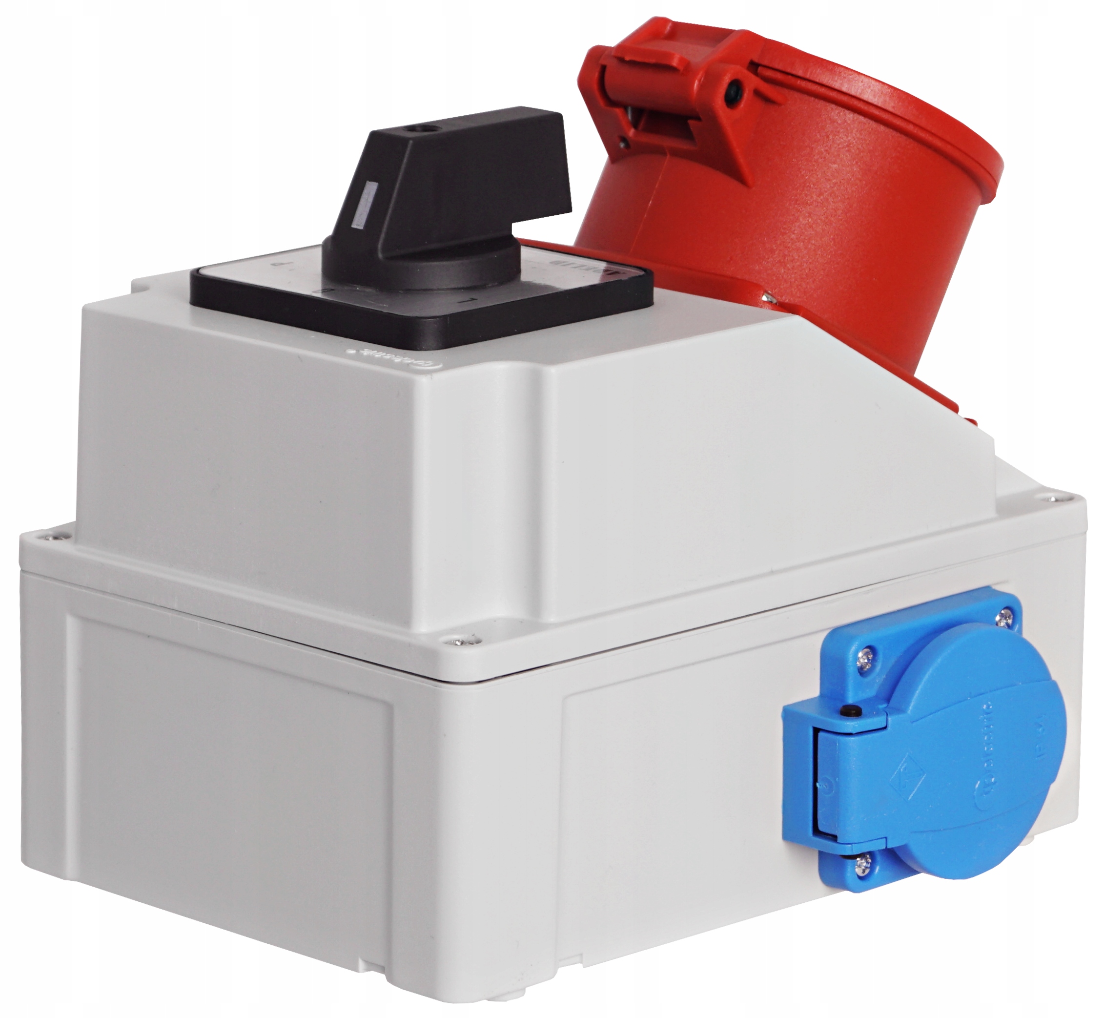Rozdzielnica RSJ 1x 32A 5P, 2x 230V, z łącznikiem L-0-P