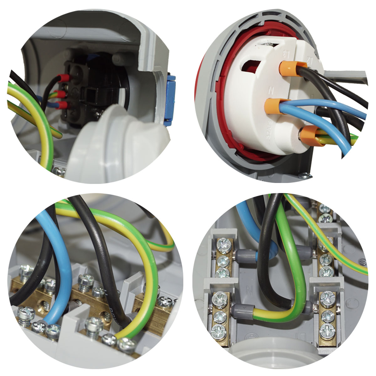 Gniazdo Siłowe Stałe Kombi 32A 5P + 230V IP44 32/5