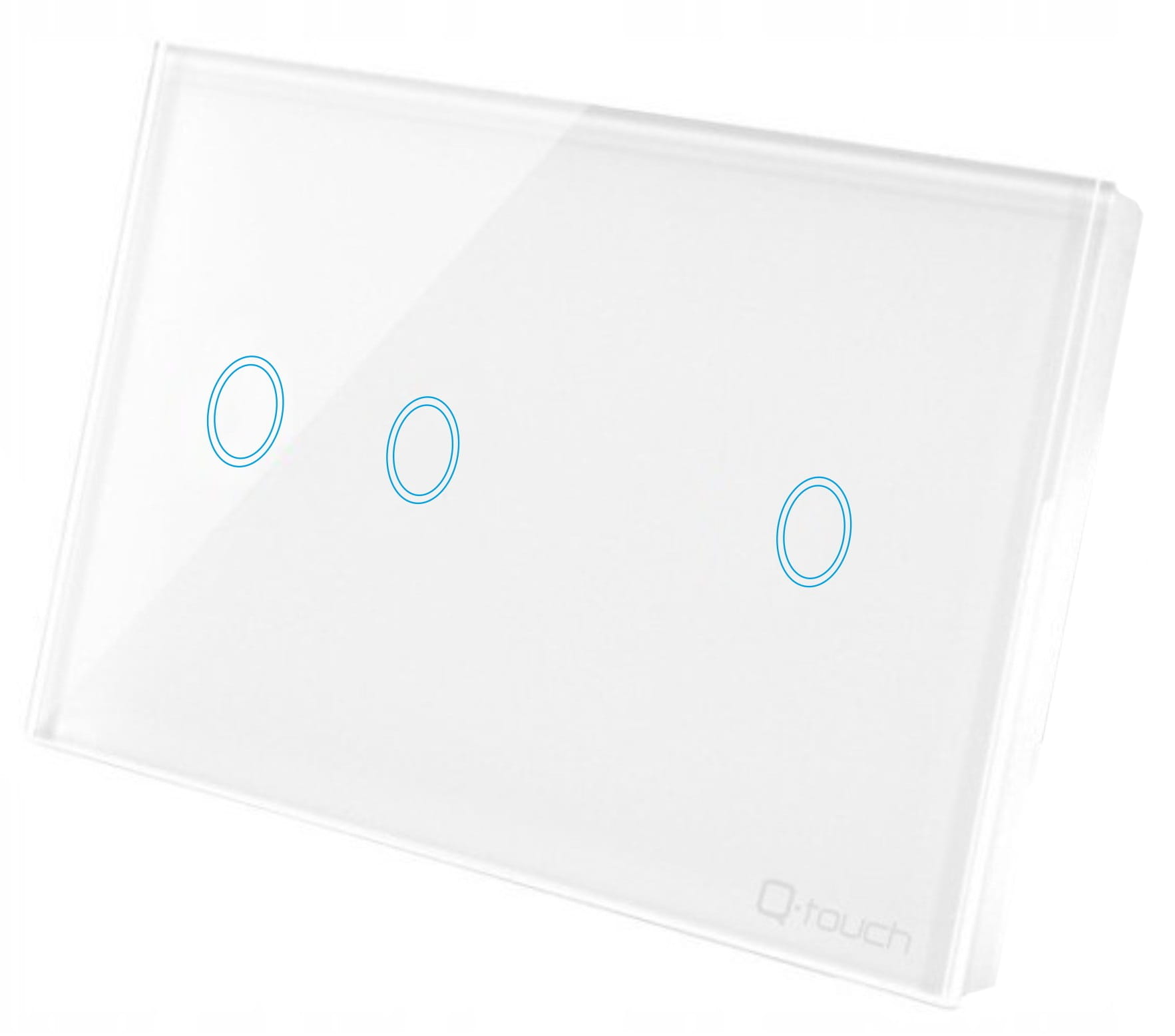 Włącznik Światła Dotykowy Szklany Duży Panel 2+1