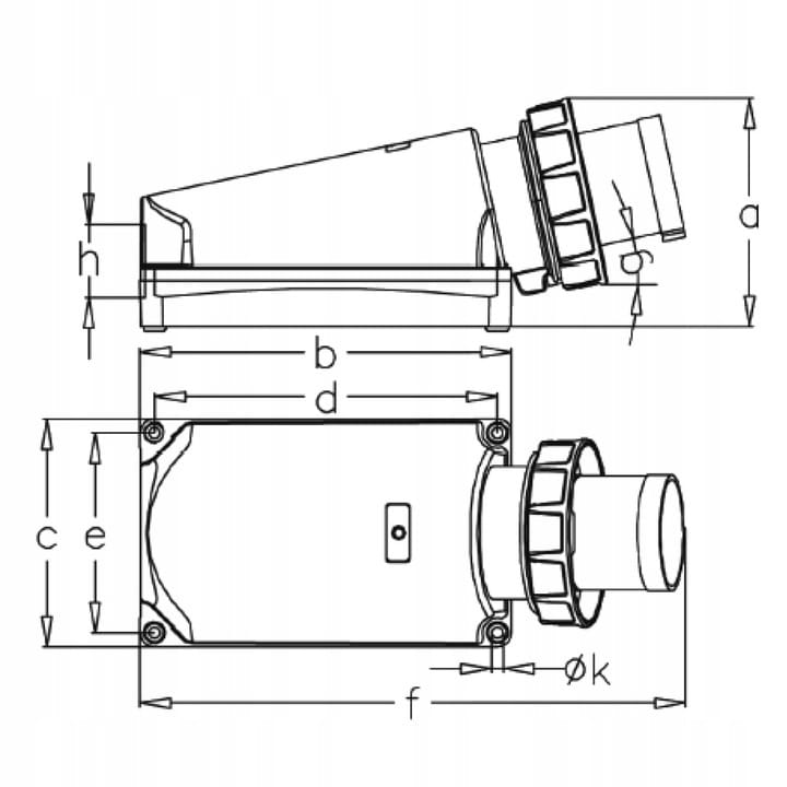 Wtyczka stała odbiornikowa siłowa 125A 5P 400V