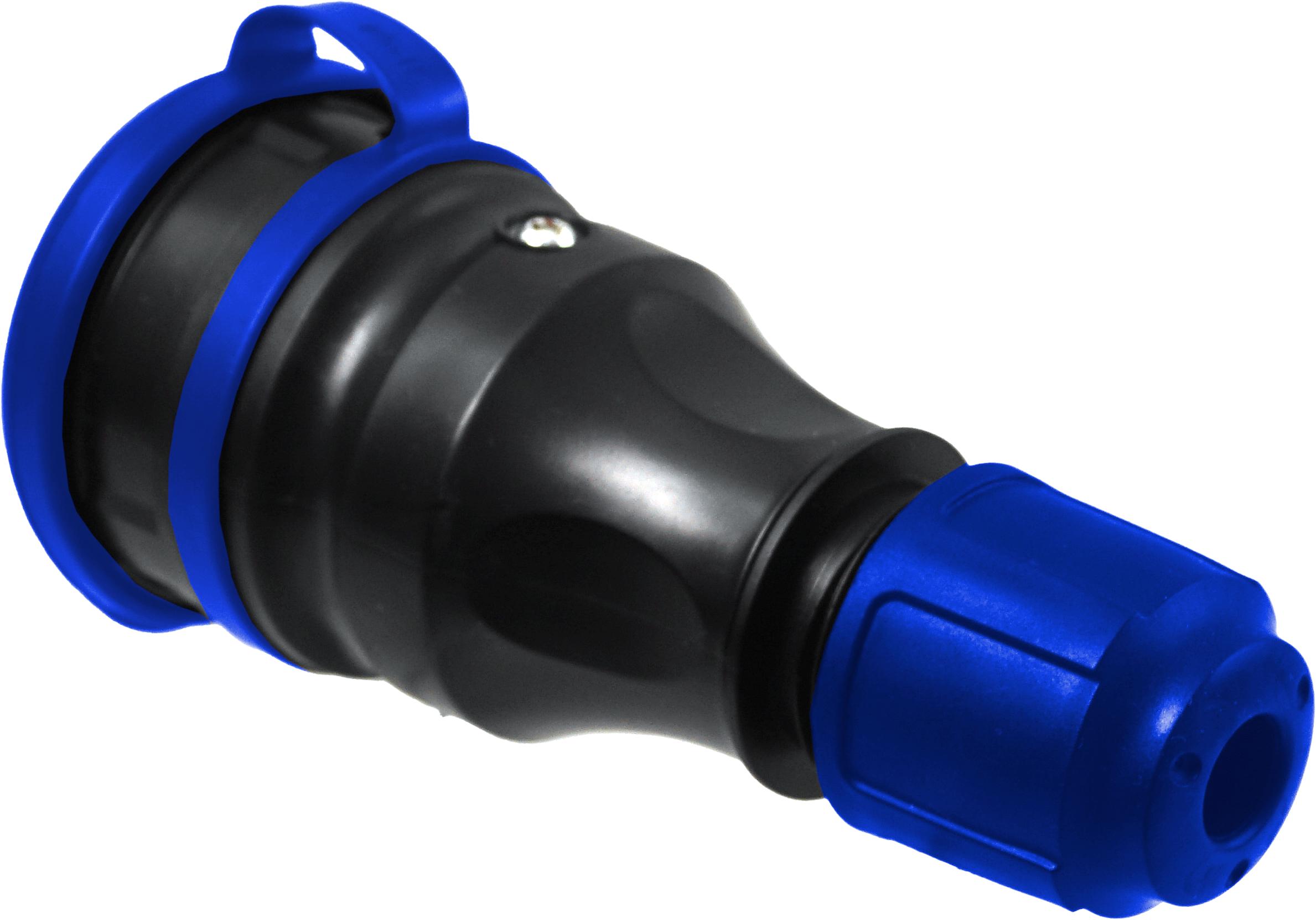 GNIAZDO PRZENOŚNE HERMETYCZNE GUMOWE IP54 16A 230V Z DŁAWIKIEM I KLAPKĄ