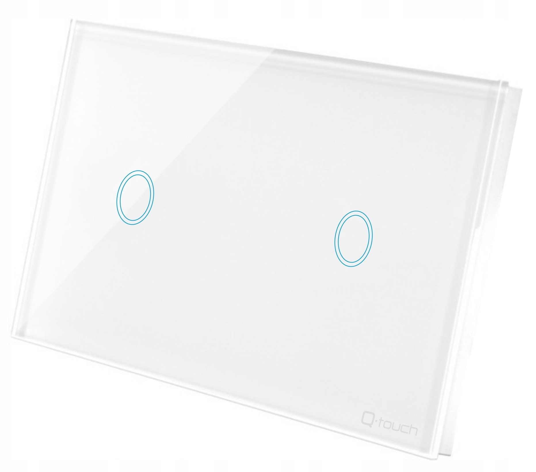 Włącznik Światła Dotykowy Szklany Duży Panel 1+1