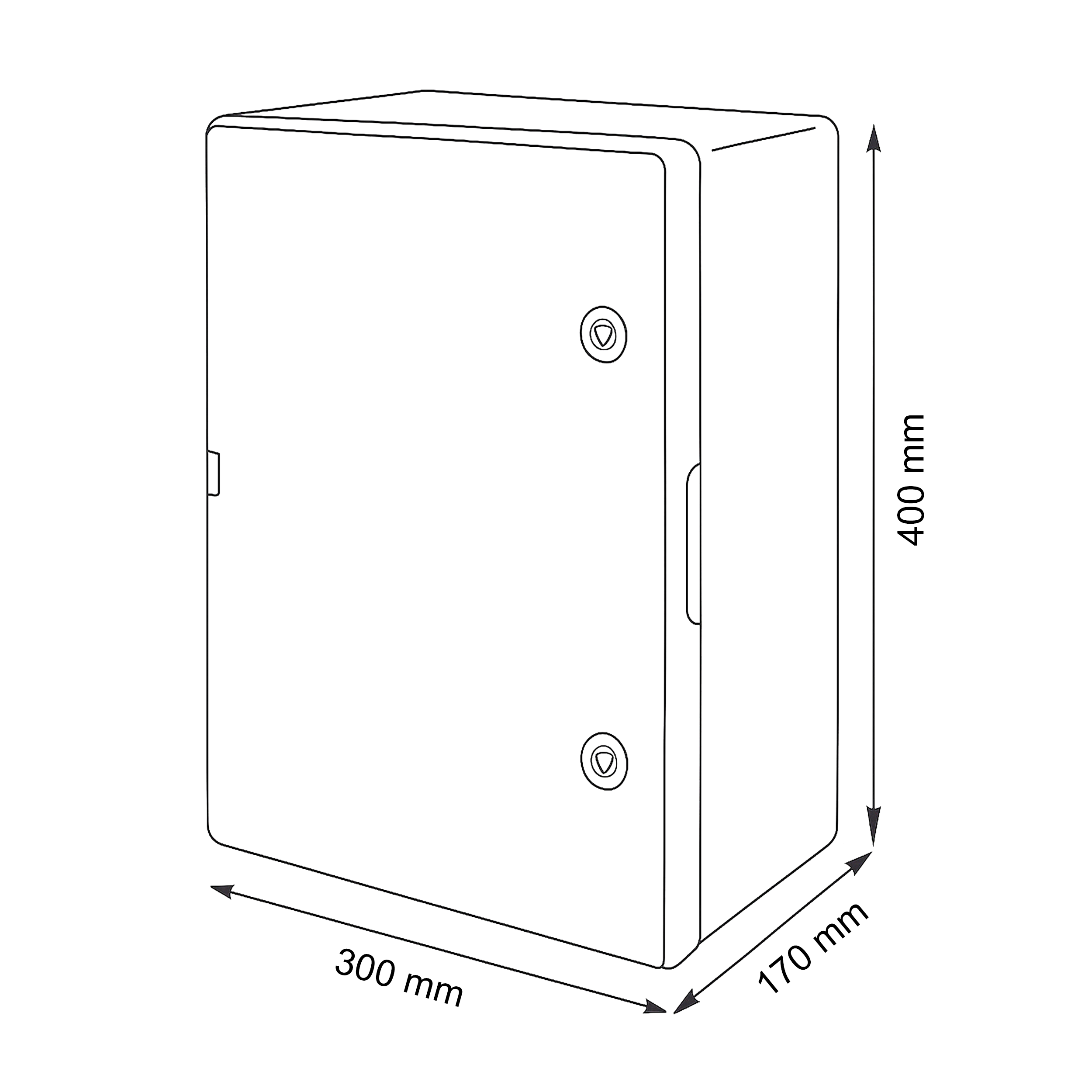 ROZDZIELNIA OBUDOWA ELEKTRYCZNA ABS IP65 400x300x170 CZARNA