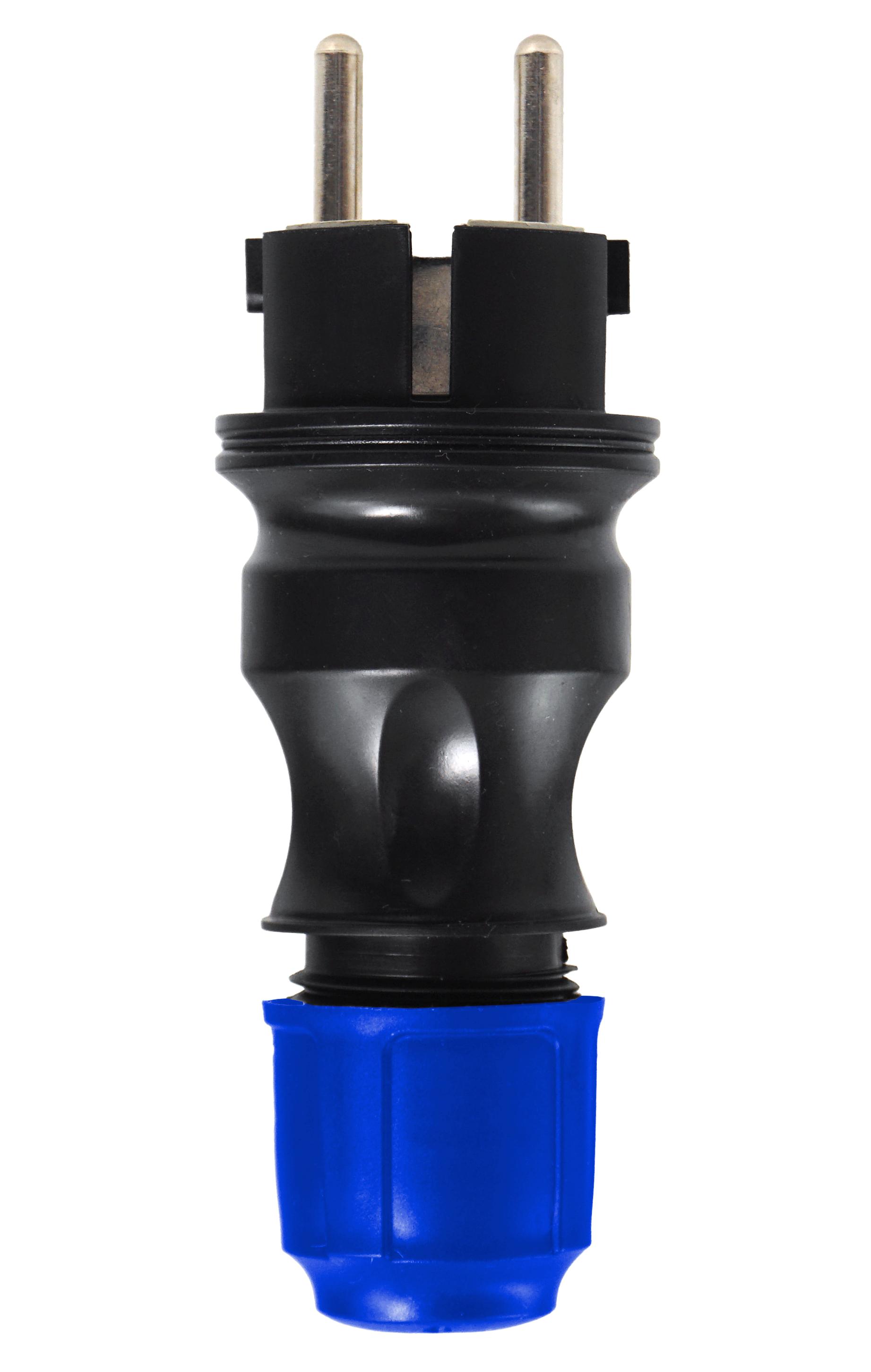 WTYCZKA ELEKTRYCZNA HERMETYCZNA GUMOWA IP54 16A 230V UNI-SCHUKO Z DŁAWIKIEM