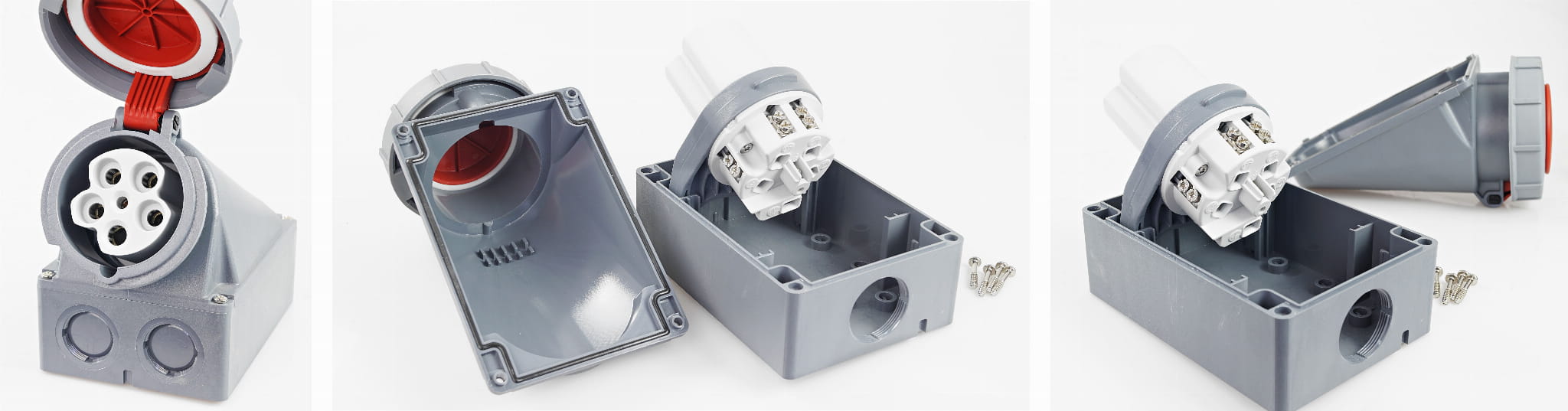 Gniazdo siłowe stałe 63A 5P 400V siła IP67 63/5