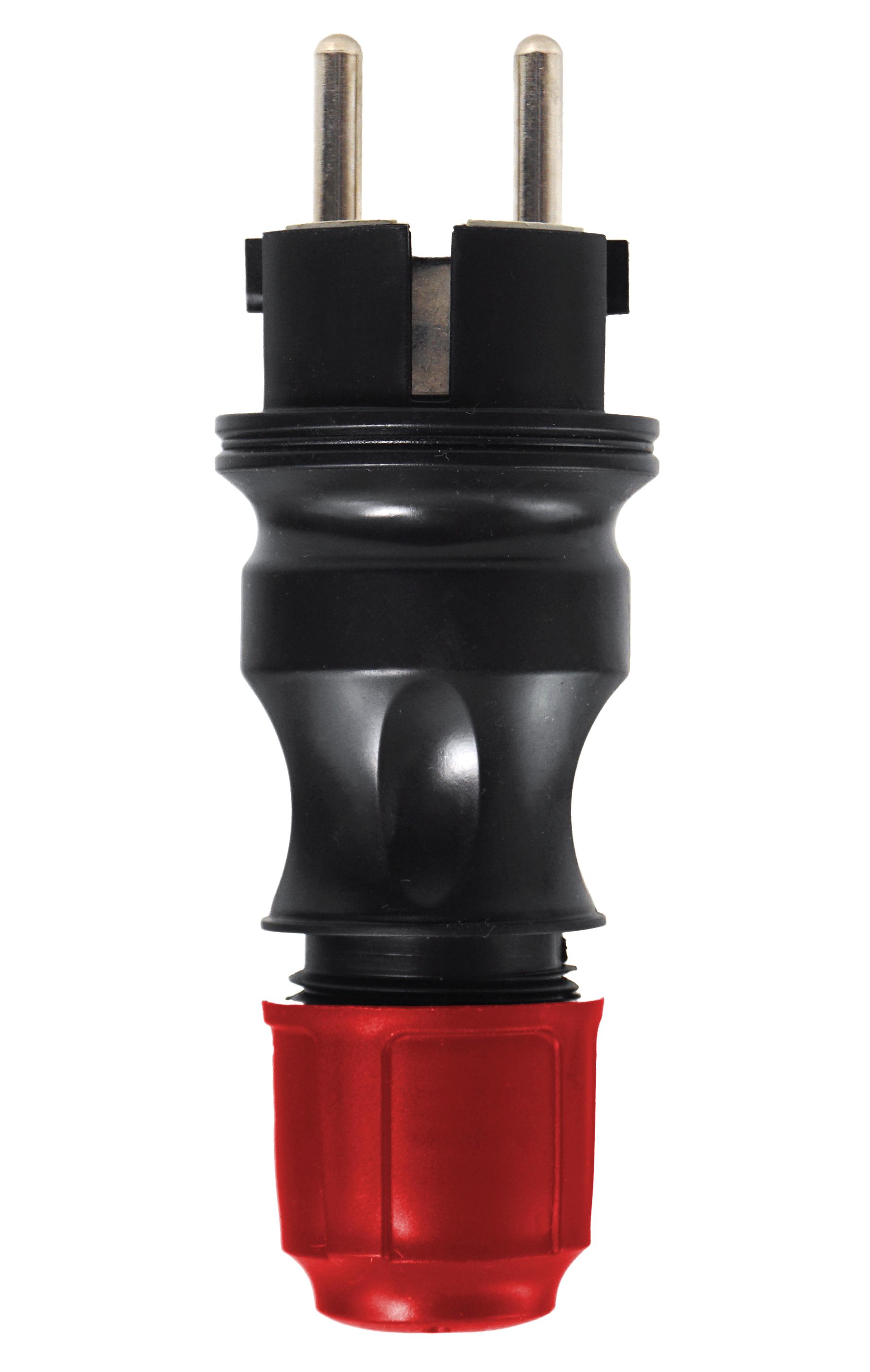 WTYCZKA ELEKTRYCZNA HERMETYCZNA GUMOWA IP54 16A 230V UNI-SCHUKO Z DŁAWIKIEM