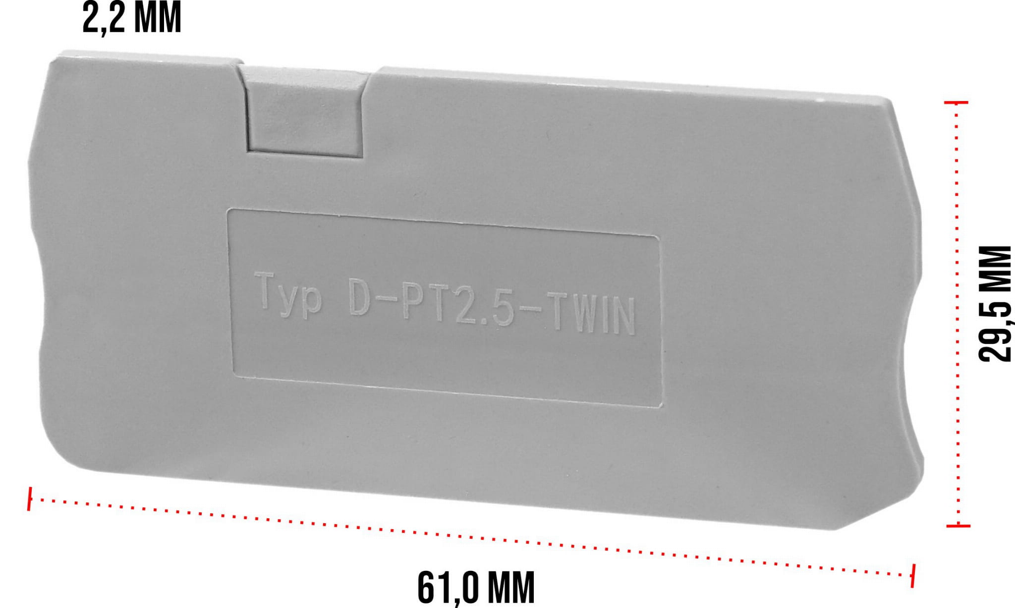 Płytka końcowa zaślepka  do złączek ZS.1-2 TWIN