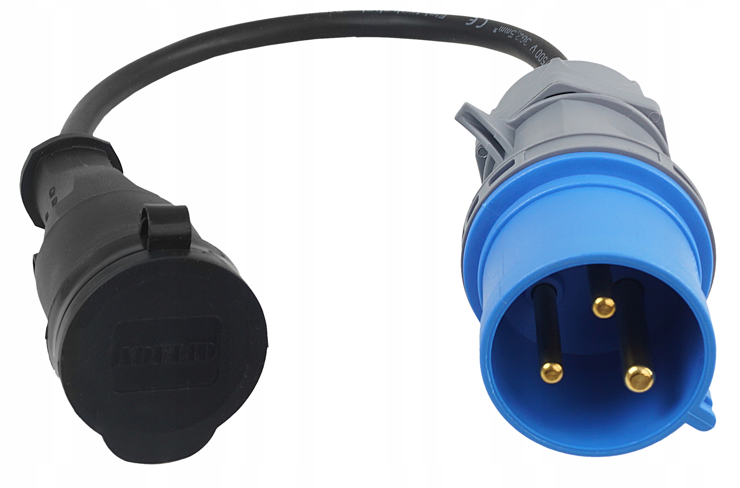 Adapter kempingowy CEE przejściówka 230V, wtyczka z gniazdem