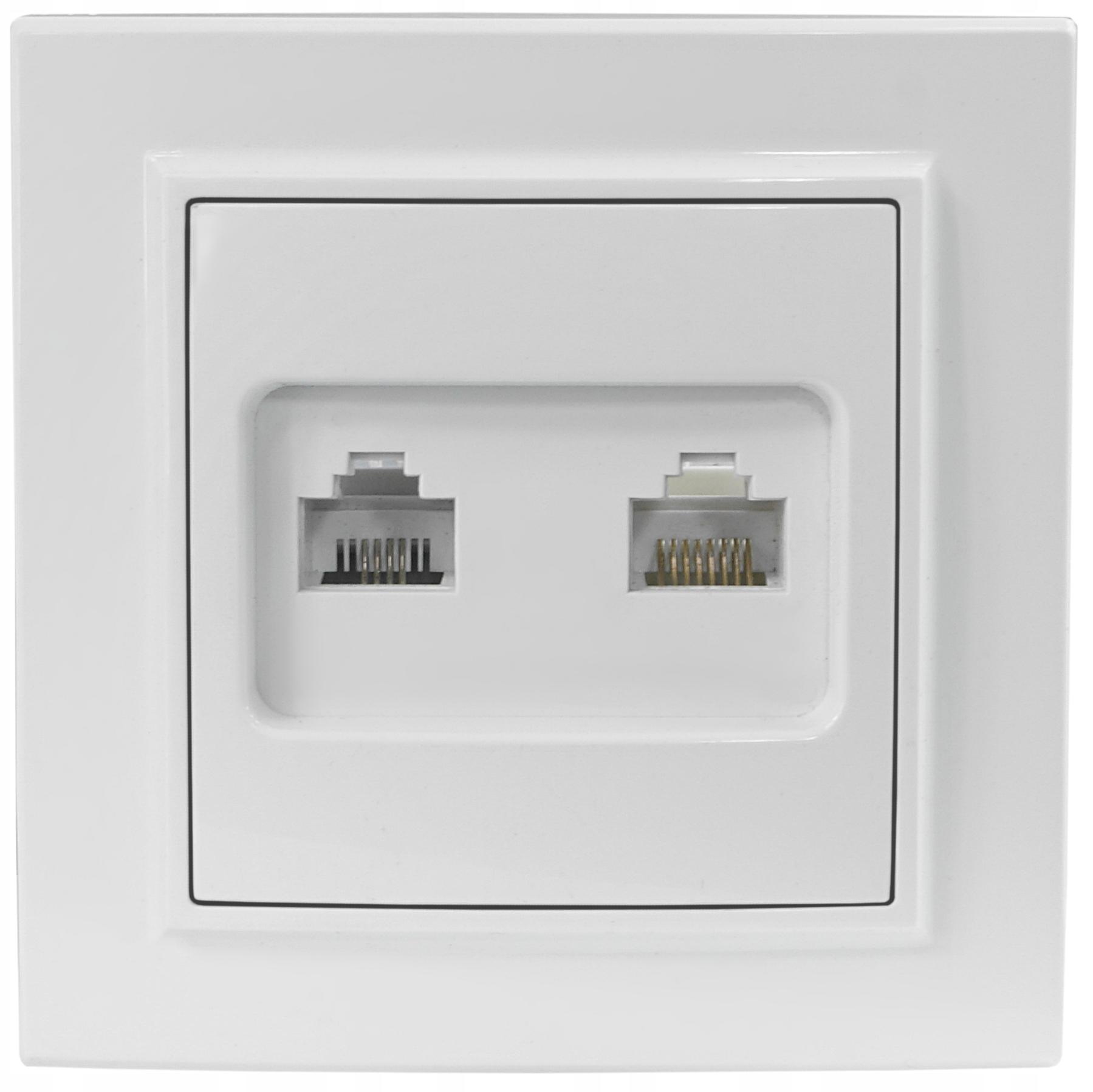QUADRA Gniazdo Telefoniczne Komputerowe Rj45 Rj11