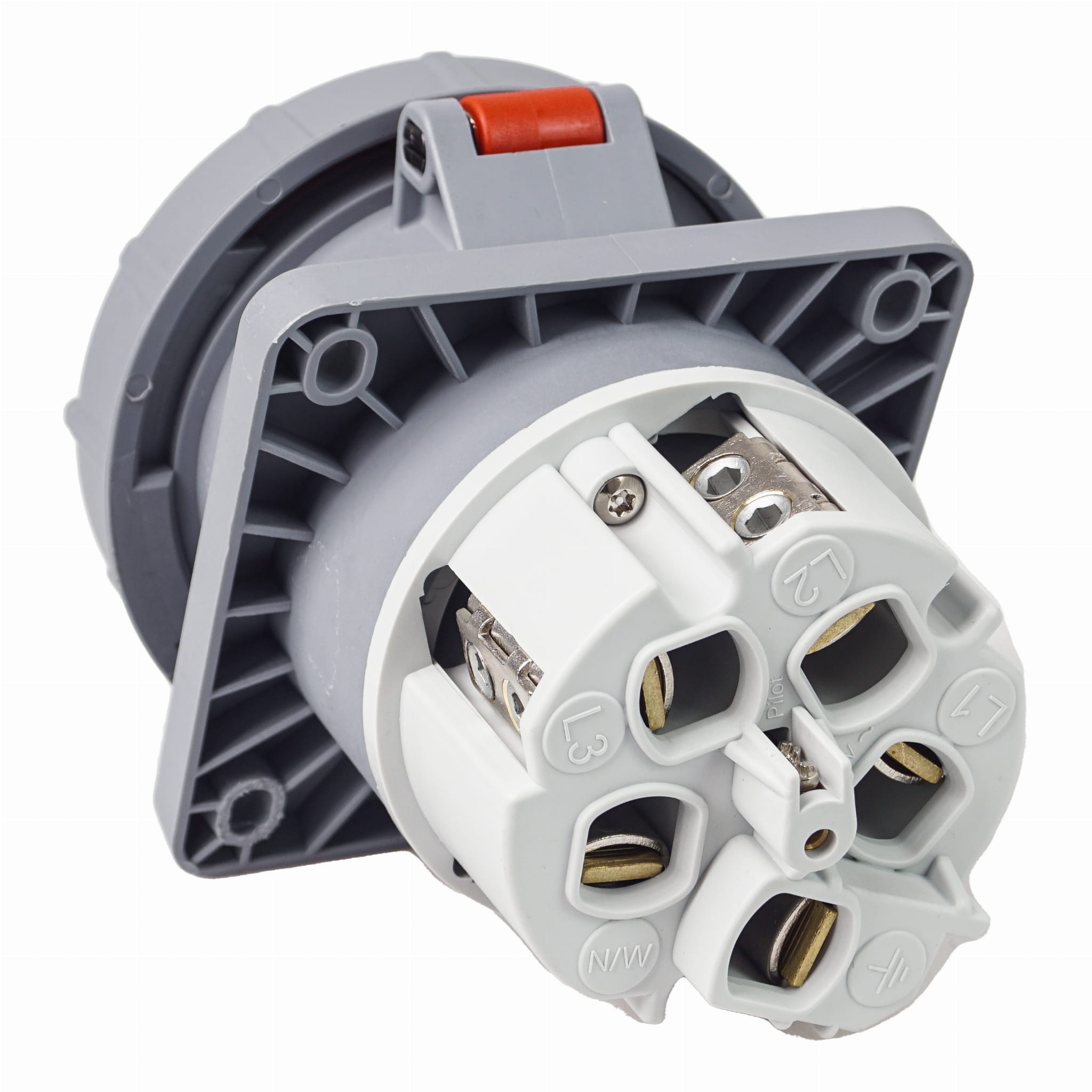 Gniazdo tablicowe siłowe 125A 5P 400V skośne IP67
