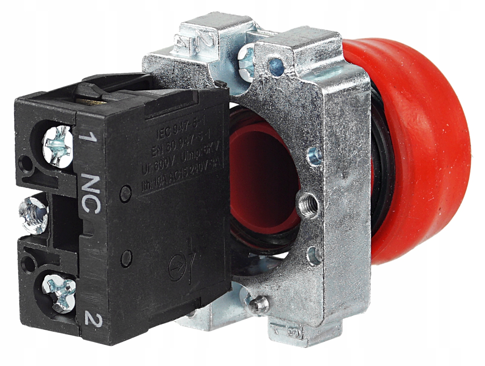 Przycisk sterowniczy czerwony stop IP66 metal BP42