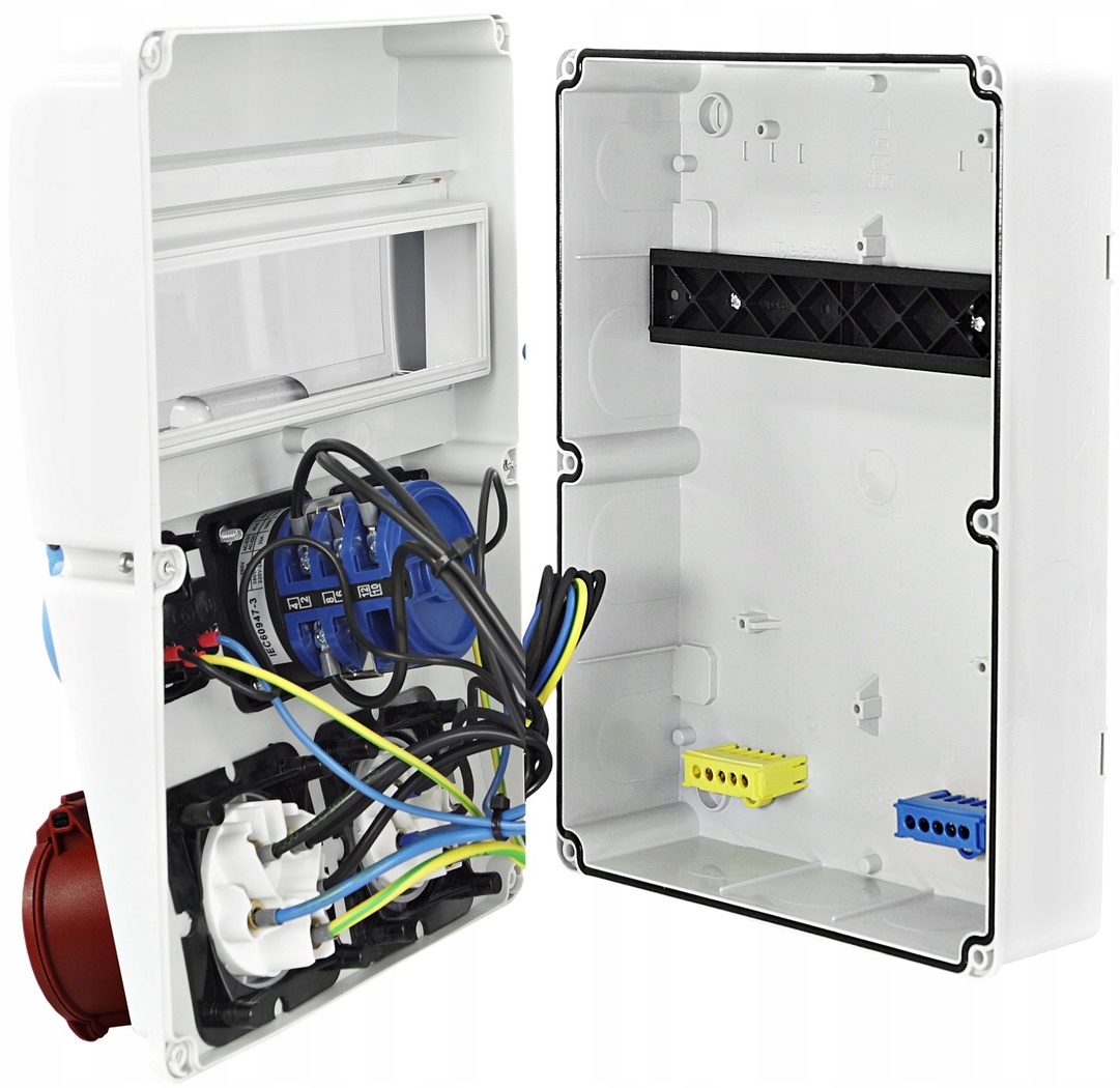 Rozdzielnica RSW 1x 32A 1x 16A 5P, 2x 230V, z łącznikiem L-0-P
