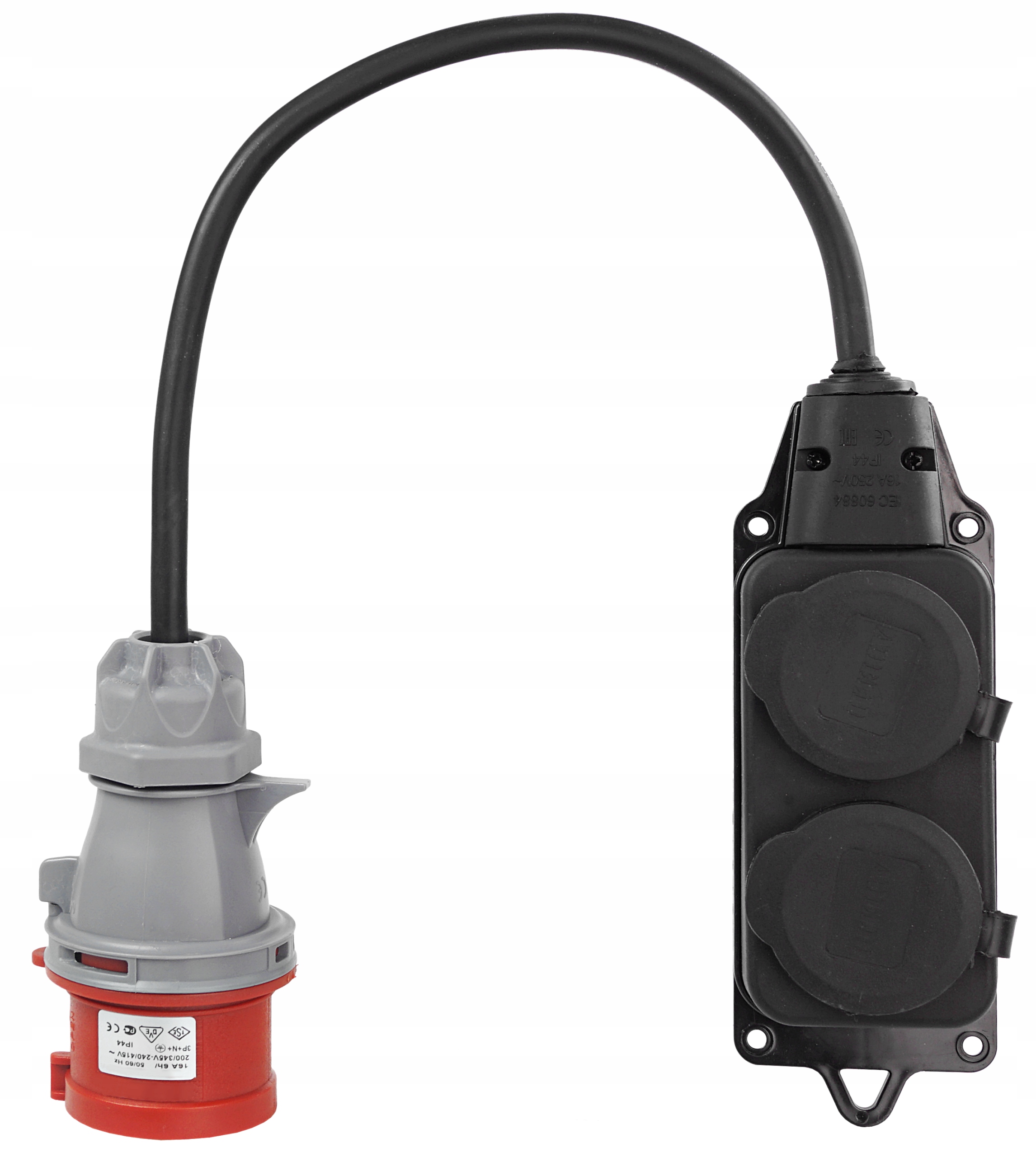 Adapter Siłowy Redukcja Przejściówka 16A Dwójnik