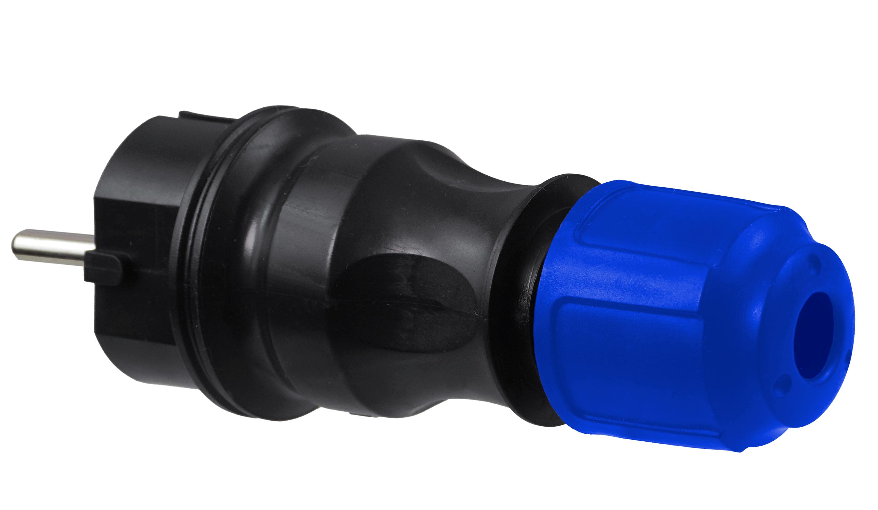 WTYCZKA ELEKTRYCZNA HERMETYCZNA GUMOWA IP54 16A 230V UNI-SCHUKO Z DŁAWIKIEM