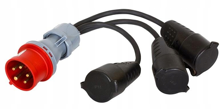 Adapter siłowy trójnik redukcja przejściówka 32A