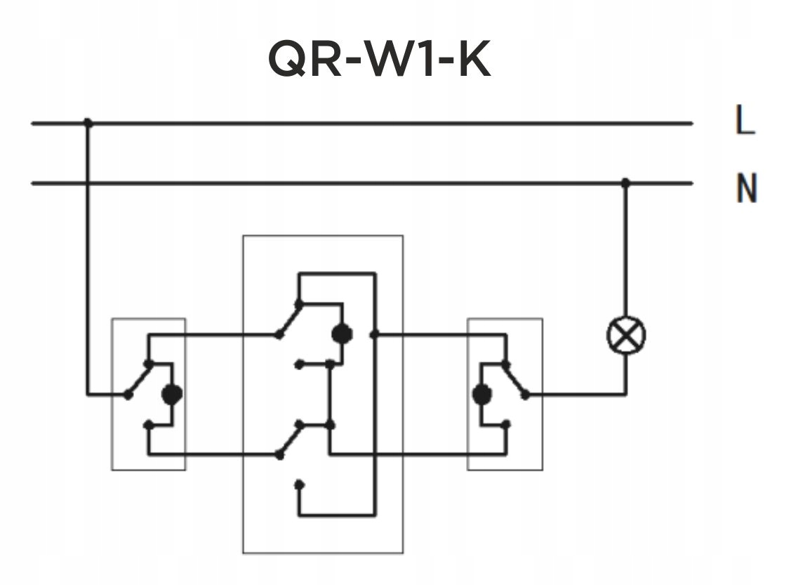 QUADRA Łącznik Krzyżowy Włącznik Wyłącznik Światła