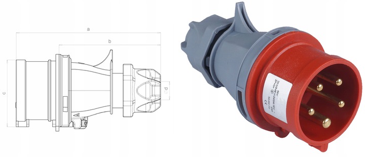 Adapter Siłowy Redukcja Przejściówka 32A Trójnik