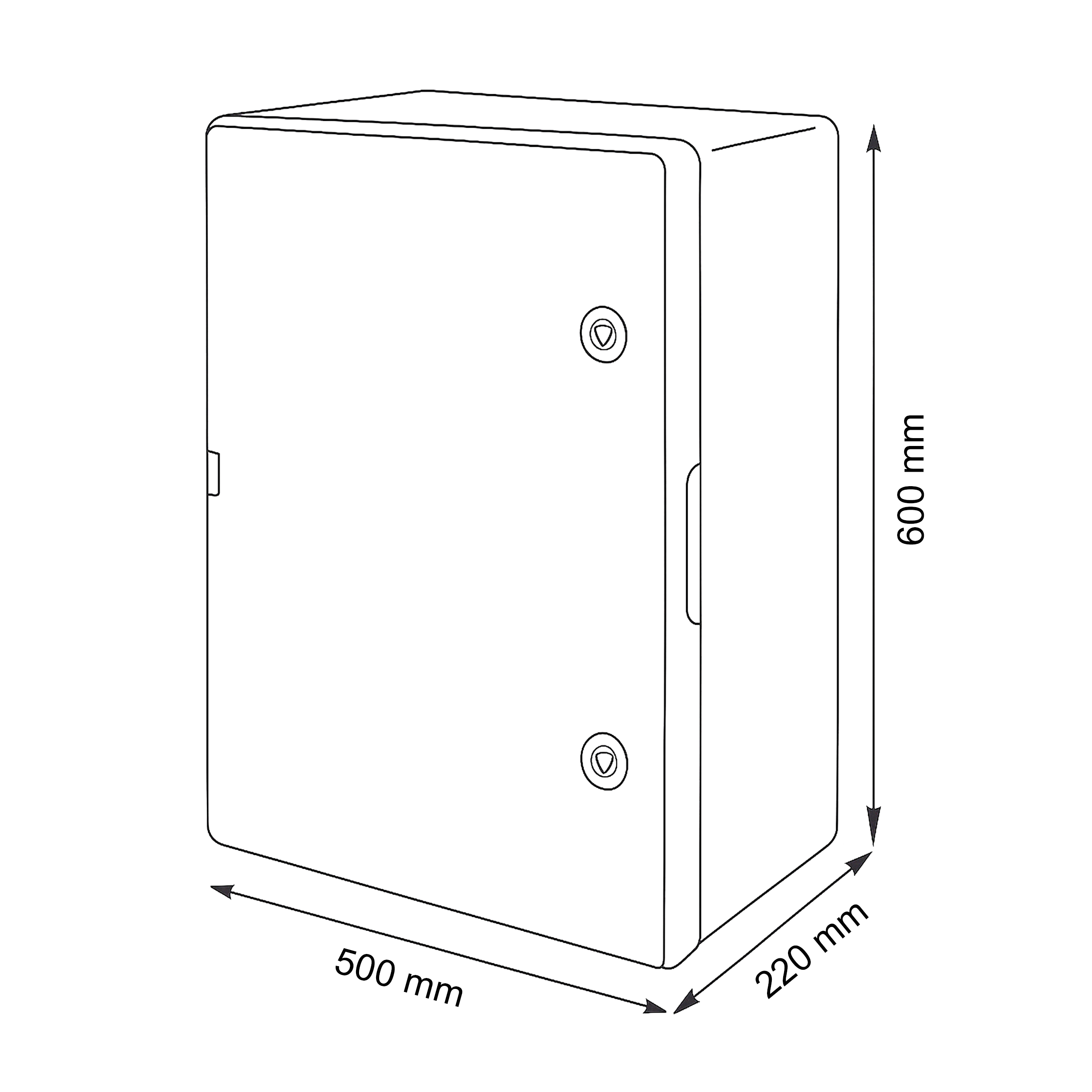 ROZDZIELNICA OBUDOWA ELEKTRYCZNA ABS 60x50x22 CZARNA