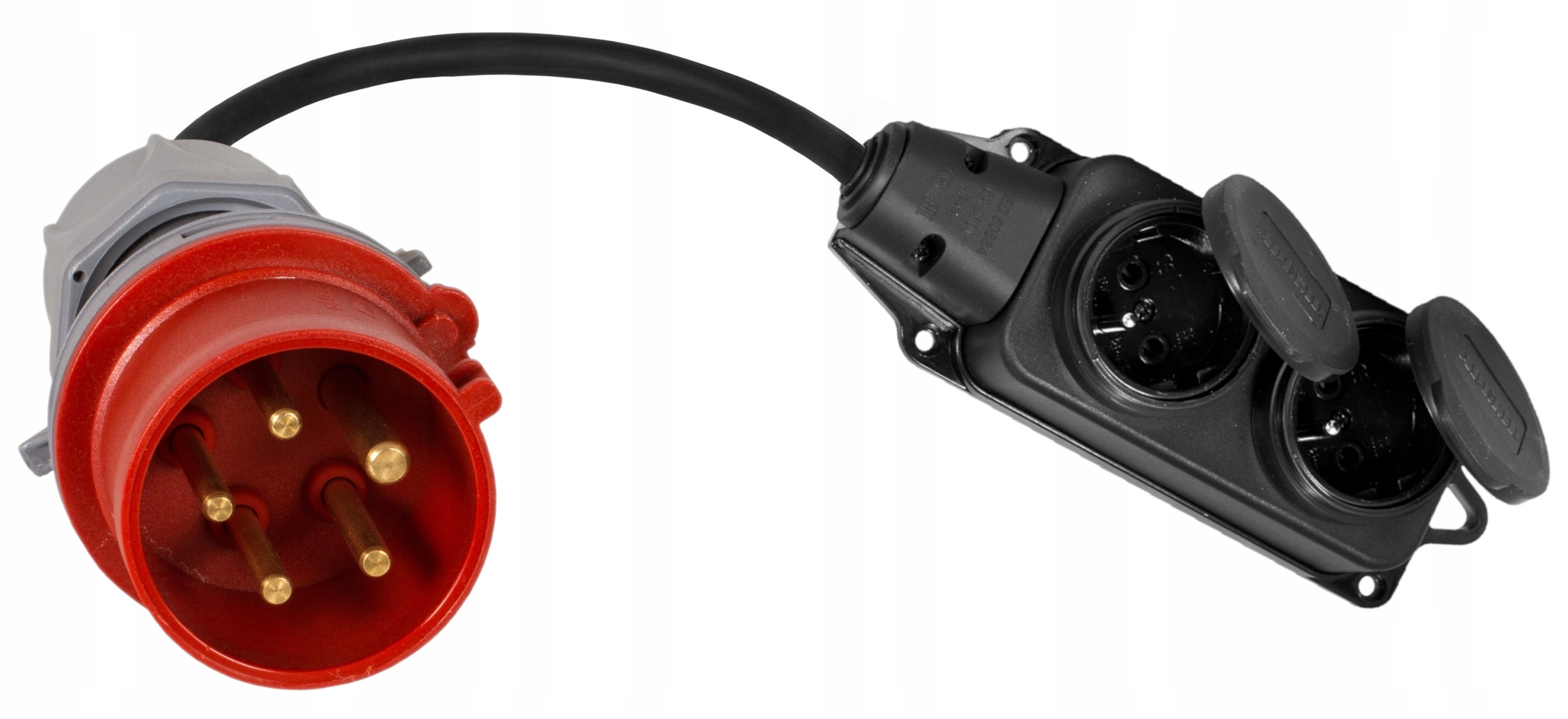 Adapter Siłowy Redukcja Przejściówka 16A Dwójnik